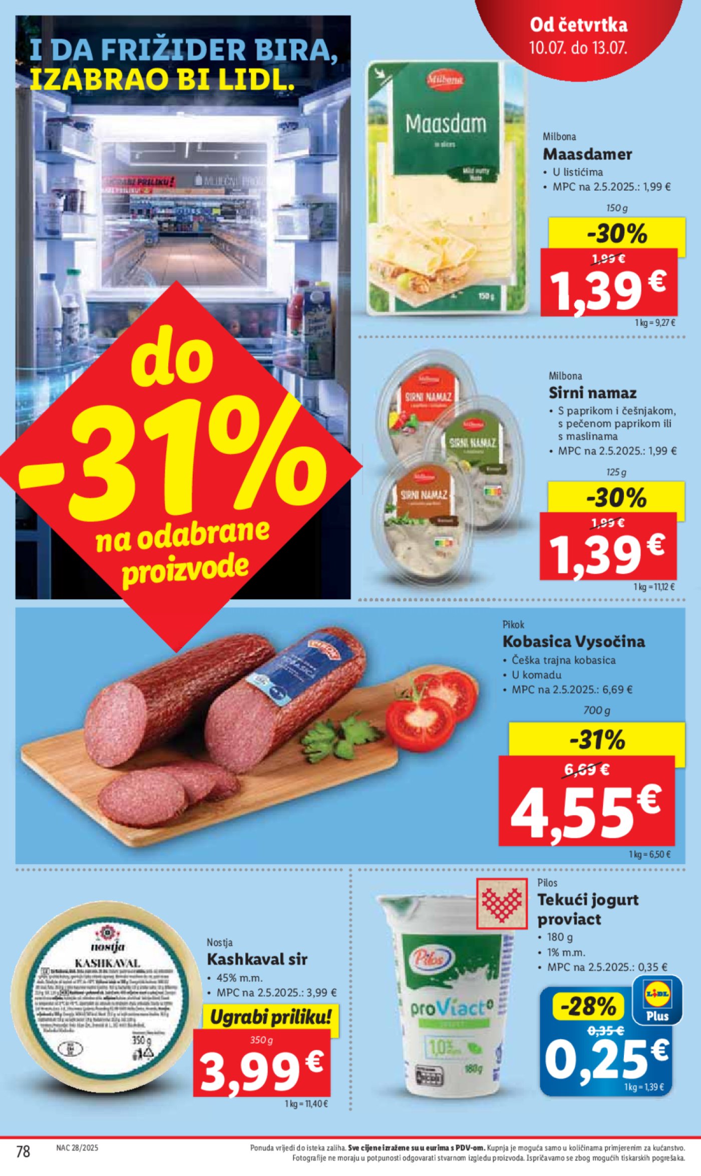 Lidl katalog Super ponuda od ponedjeljka 07.07.- 13.07.2025.
