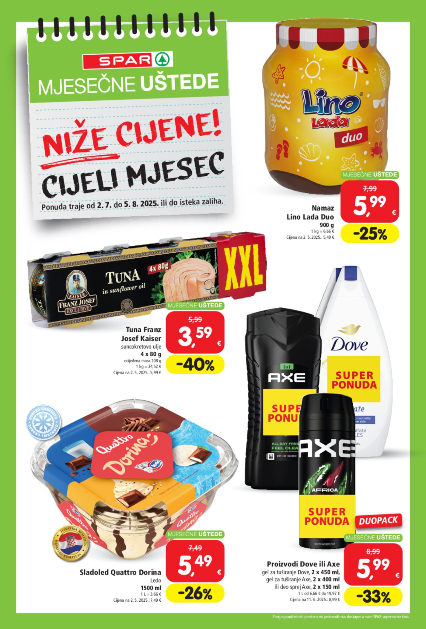Spar katalog Uštede 02.07.-05.08.2025.