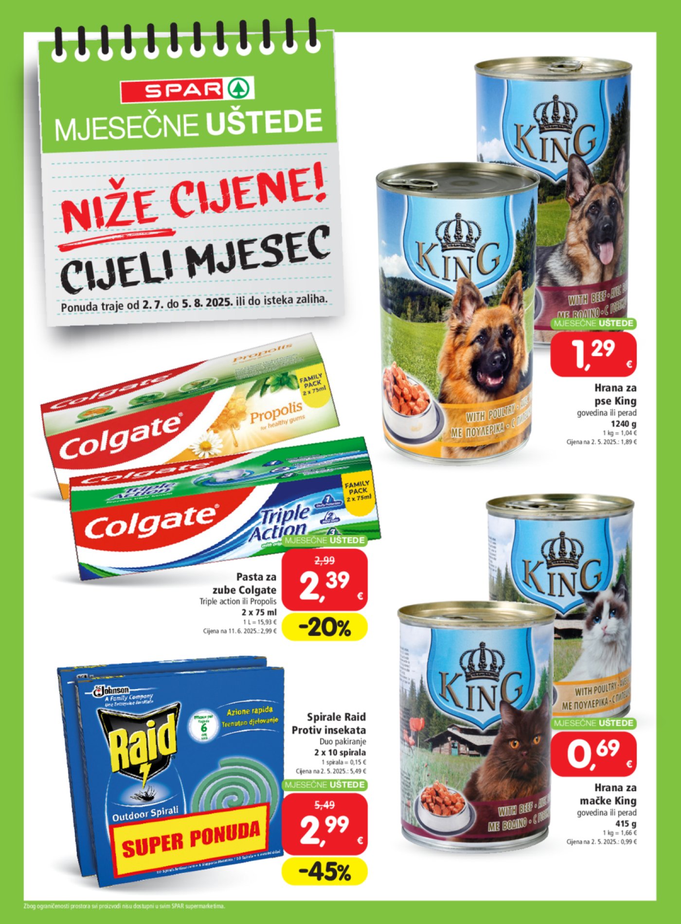 Spar katalog Uštede 02.07.-05.08.2025.