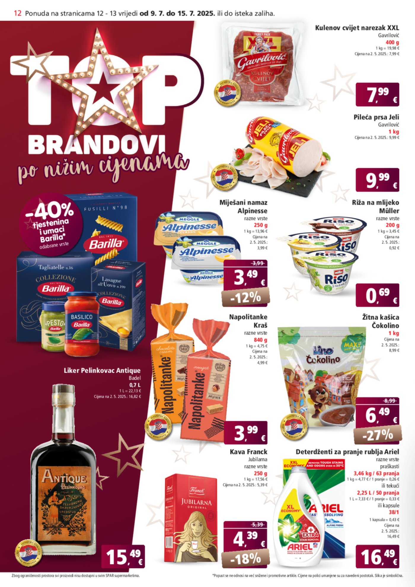 SPAR katalog Akcija 09.07.-15.07.2025.