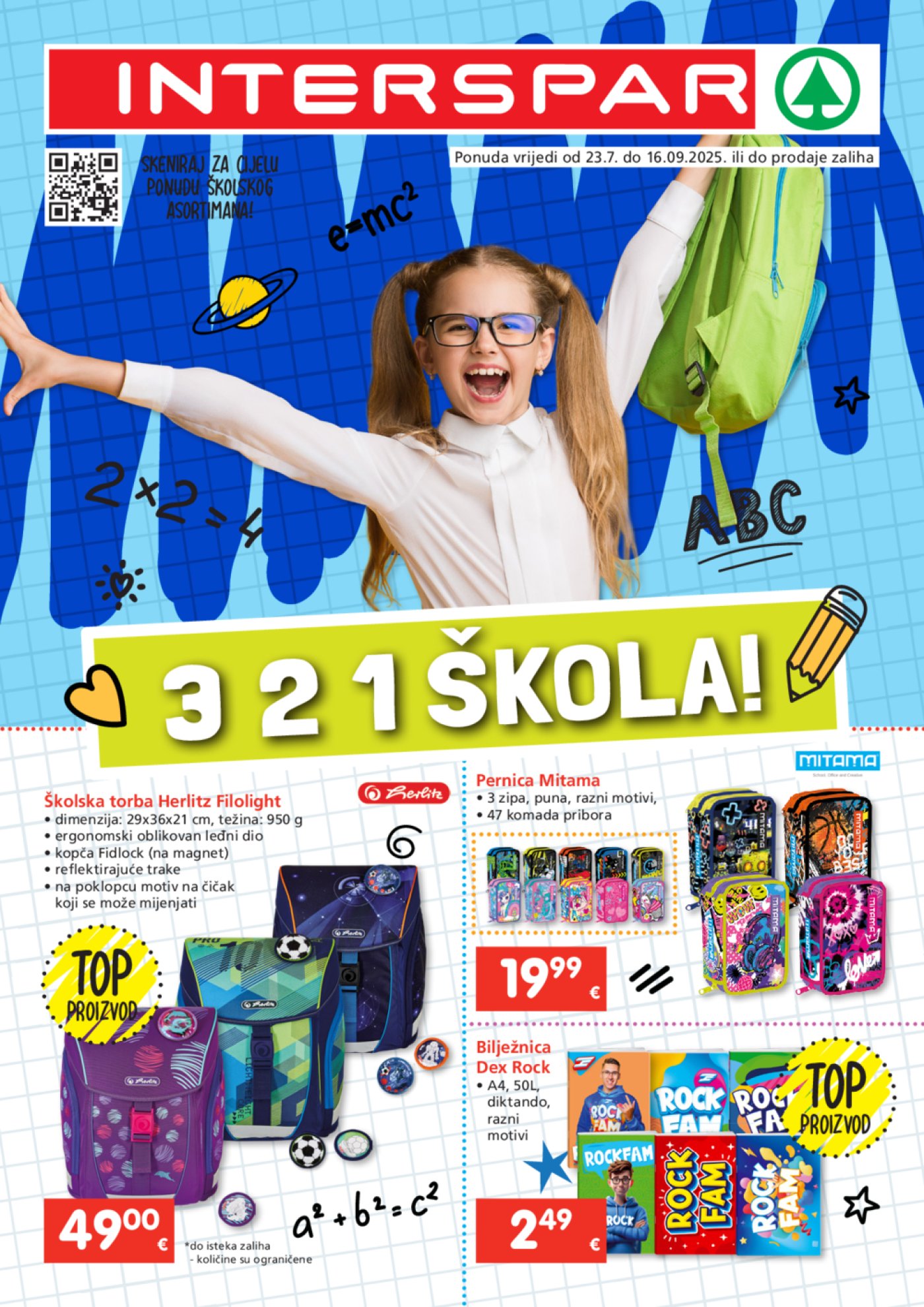 INTERSPAR katalog Škola 23. 07. - 16. 09. 2025.