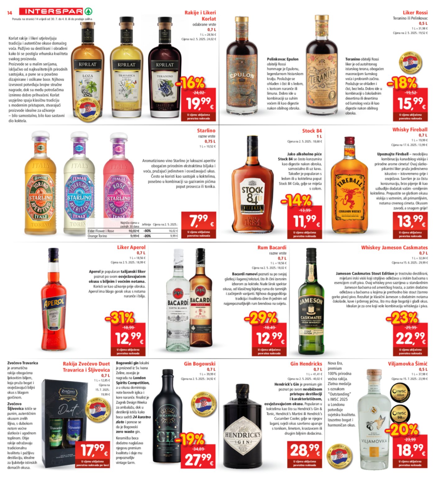 INTERSPAR katalog Akcija 30.07. - 04.08.2025.