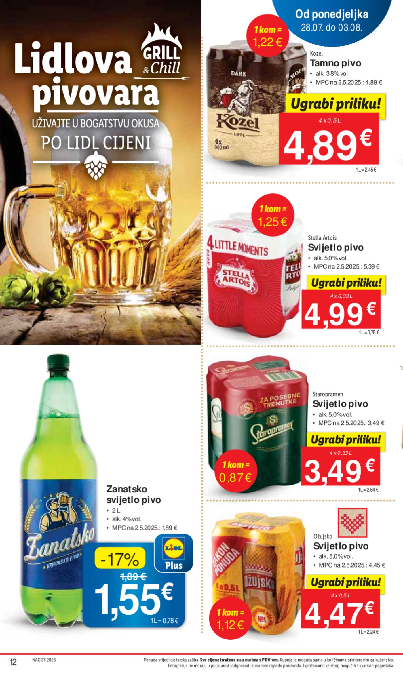 Lidl katalog Super ponuda od ponedjeljka 28.07. - 03.08.2025.