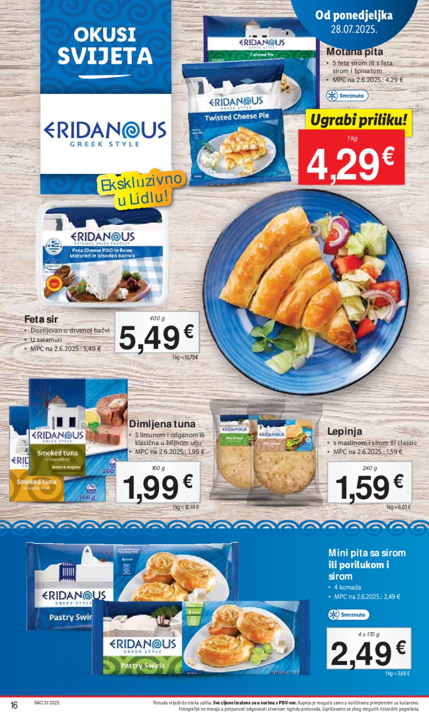Lidl katalog Super ponuda od ponedjeljka 28.07. - 03.08.2025.