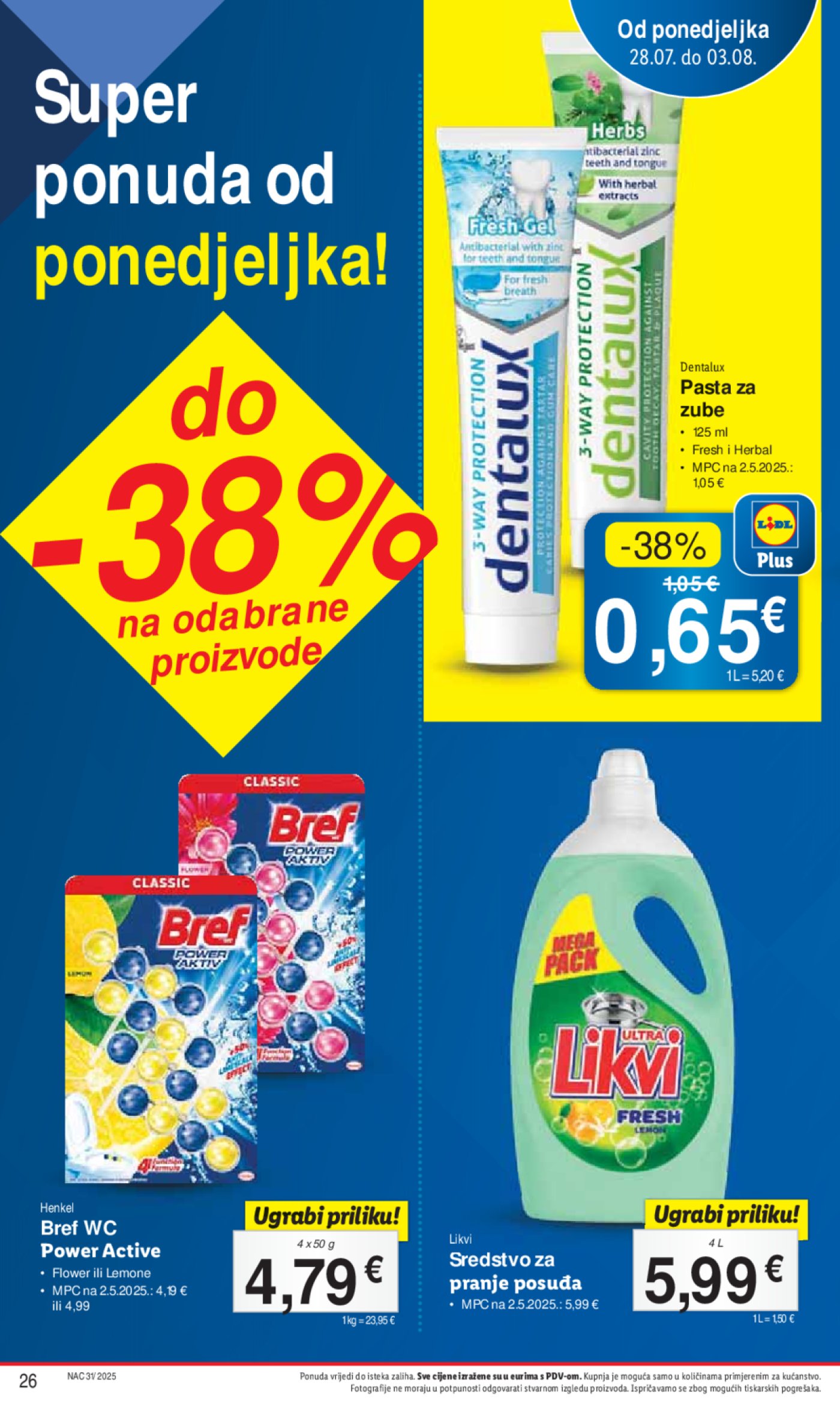 Lidl katalog Super ponuda od ponedjeljka 28.07. - 03.08.2025.