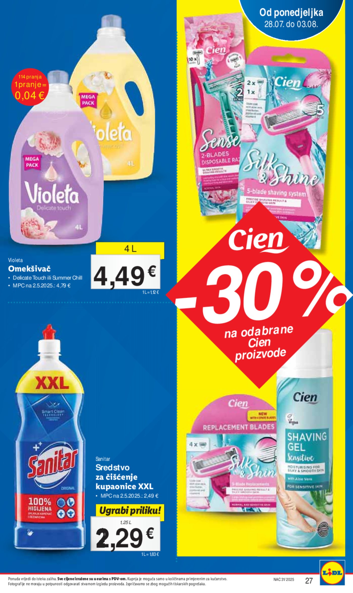 Lidl katalog Super ponuda od ponedjeljka 28.07. - 03.08.2025.