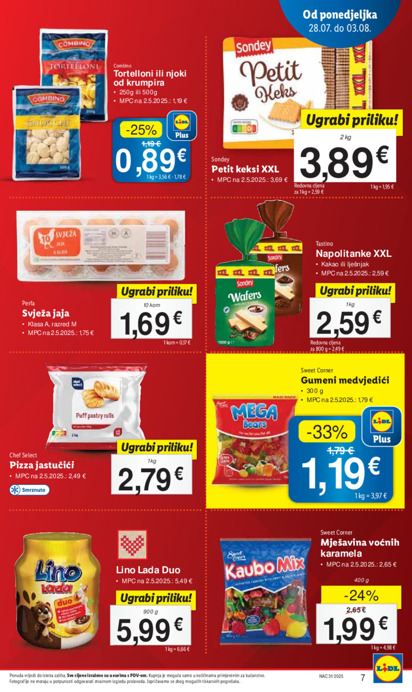 Lidl katalog Super ponuda od ponedjeljka 28.07. - 03.08.2025.