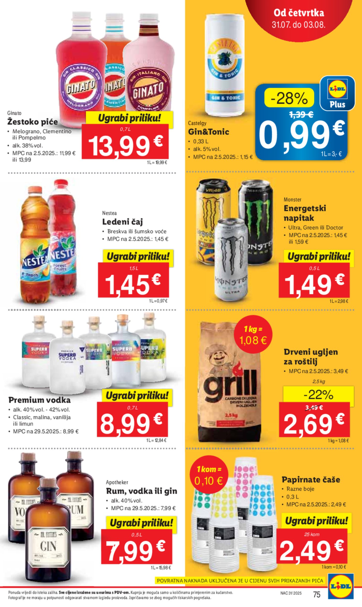 Lidl katalog Super ponuda od ponedjeljka 28.07. - 03.08.2025.