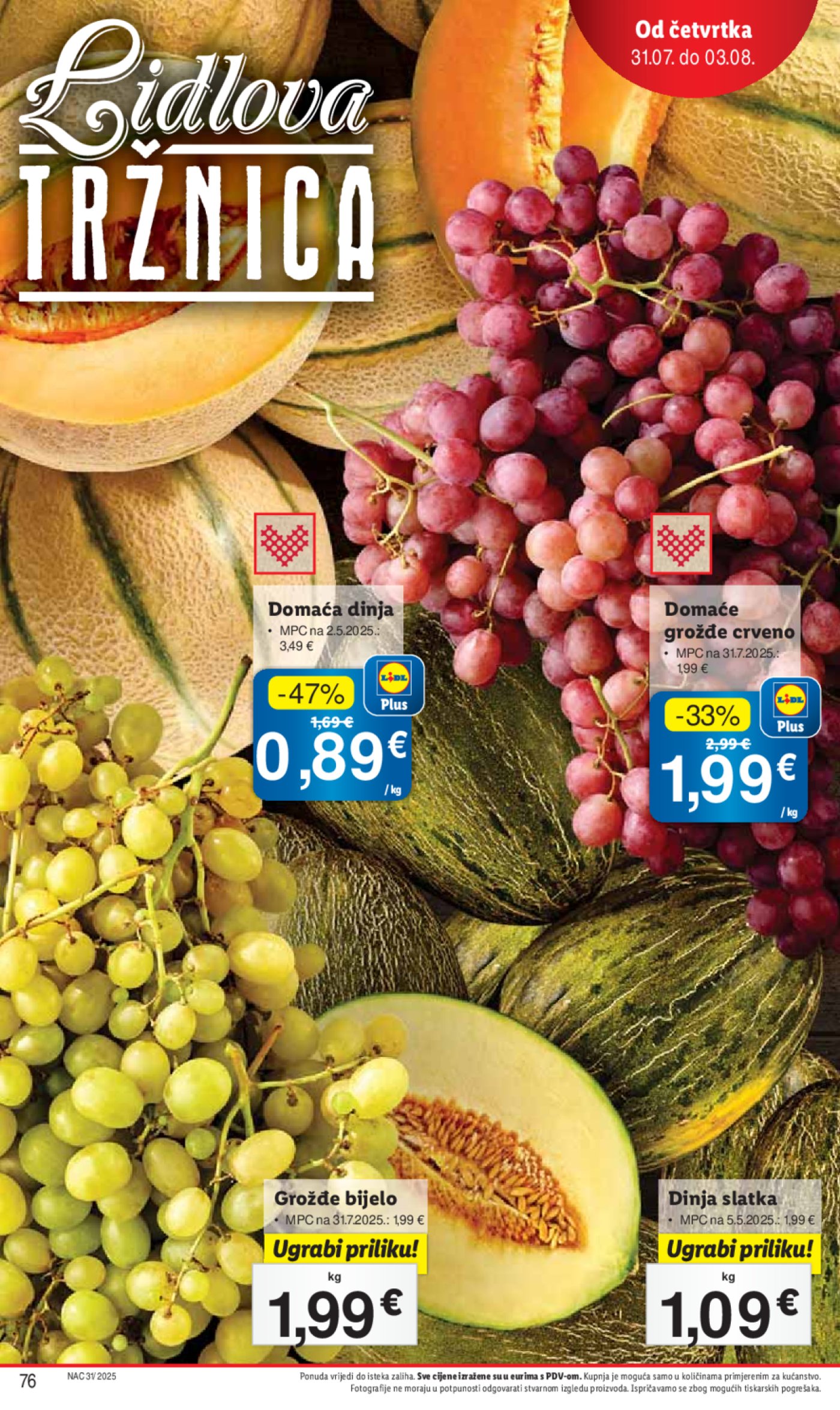 Lidl katalog Super ponuda od ponedjeljka 28.07. - 03.08.2025.