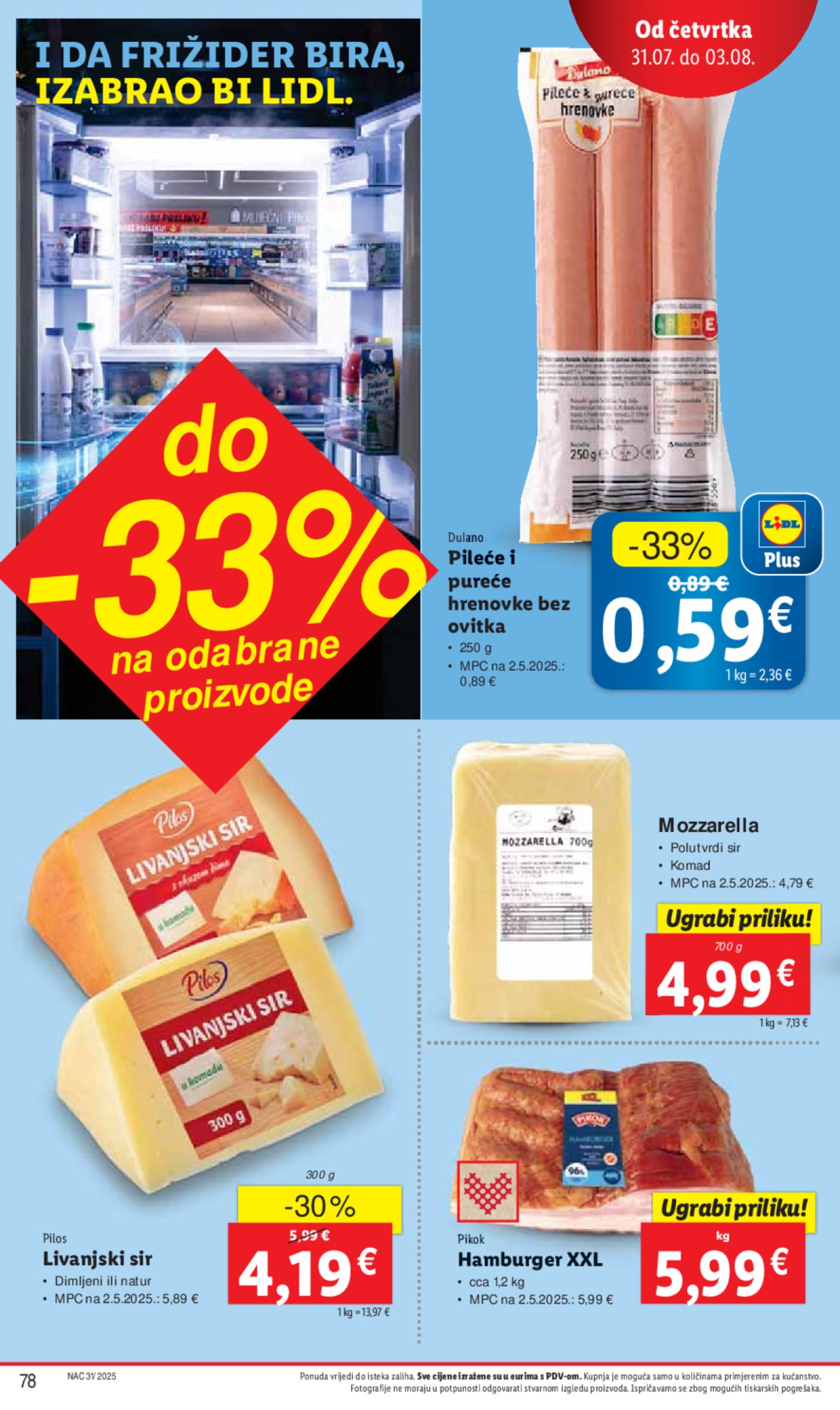 Lidl katalog Super ponuda od ponedjeljka 28.07. - 03.08.2025.