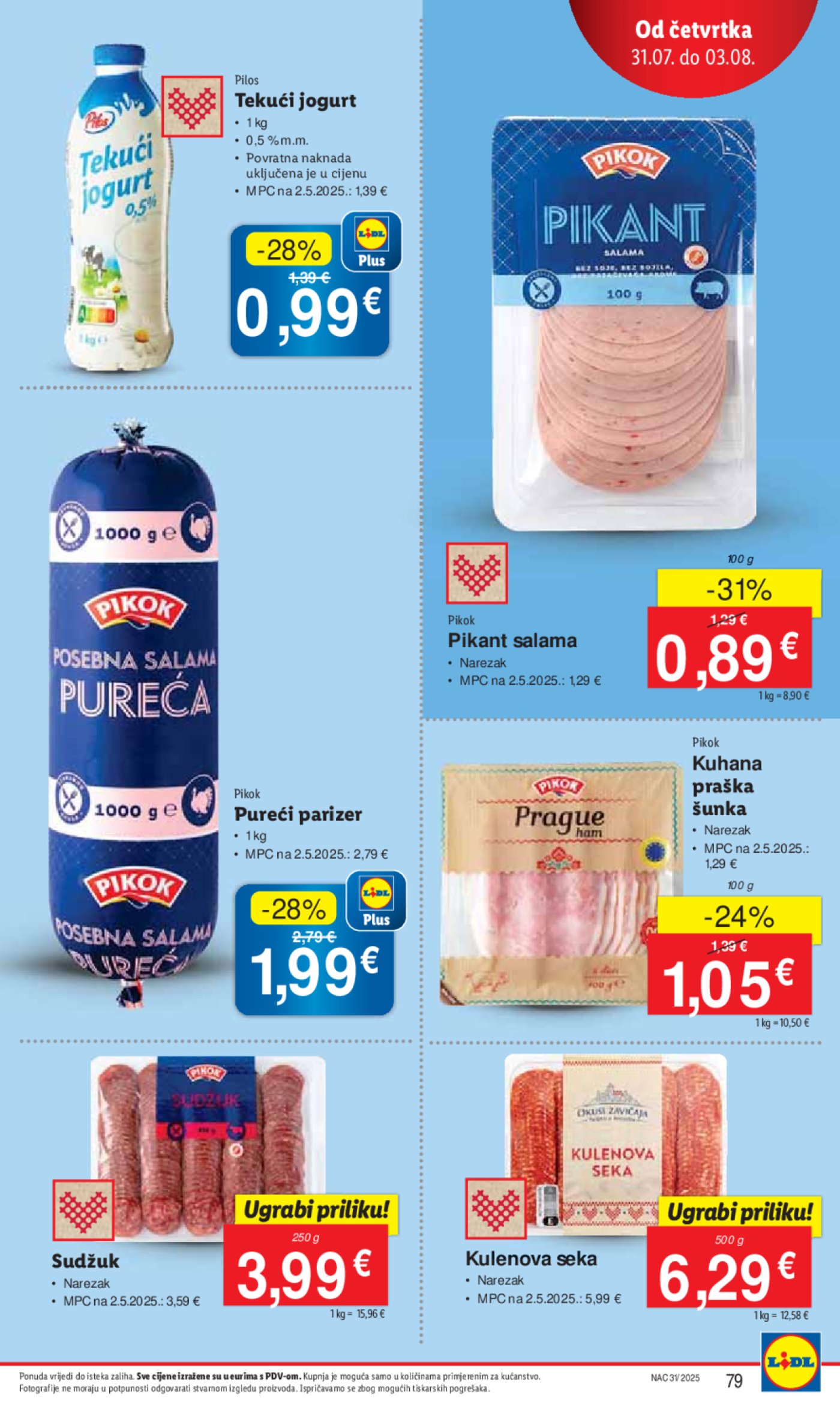 Lidl katalog Super ponuda od ponedjeljka 28.07. - 03.08.2025.