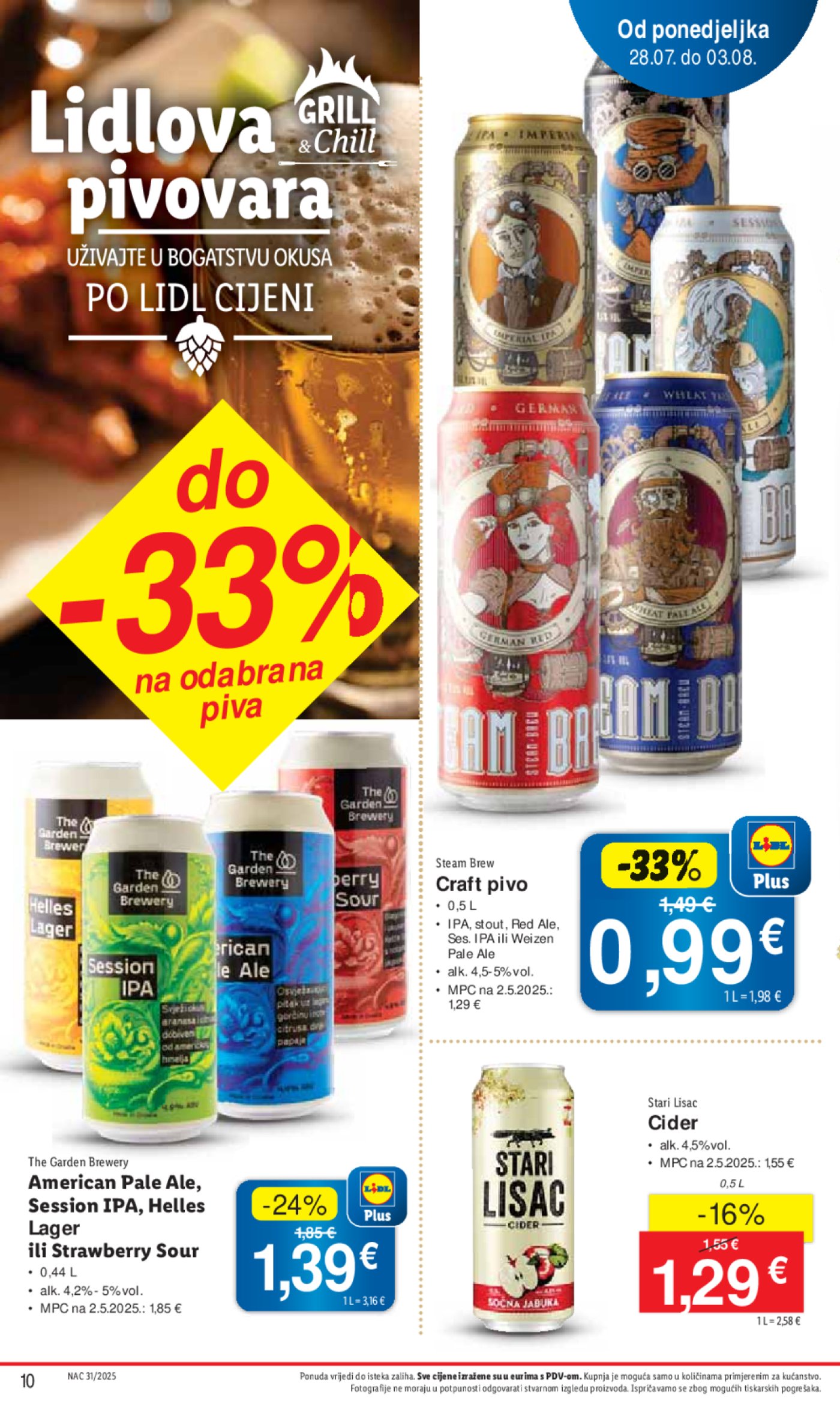 Lidl katalog Super ponuda od ponedjeljka 28.07. - 03.08.2025.