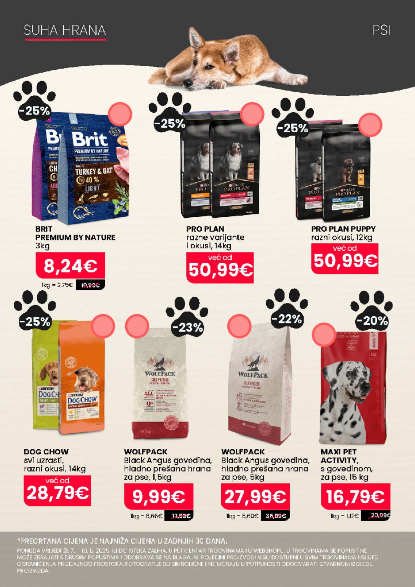 Pet centar katalog Akcija 21.07.-10.08.2025.