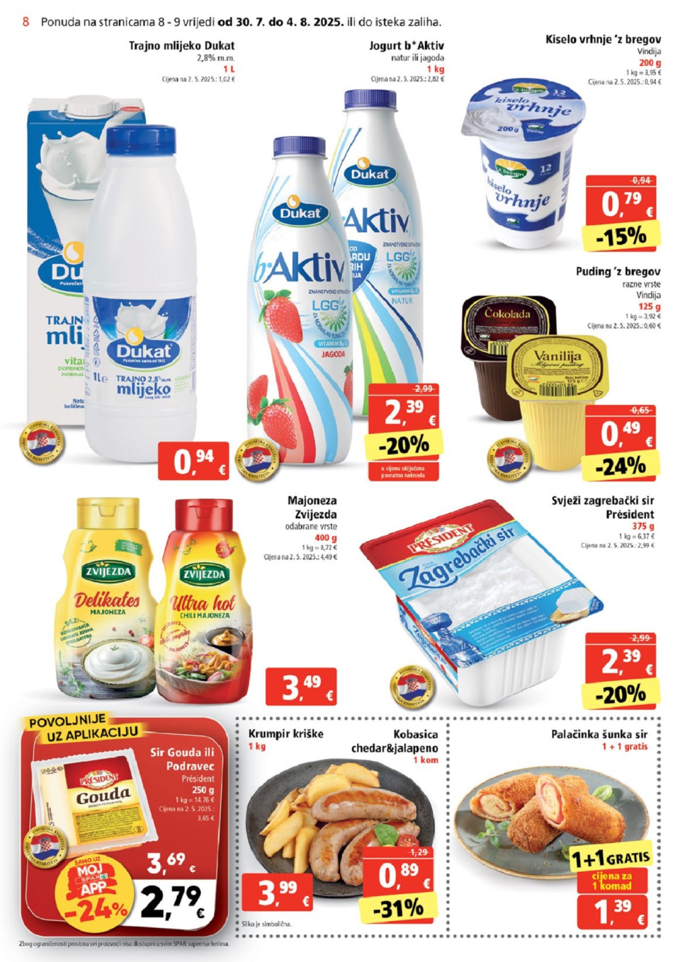 SPAR katalog Akcija 30.07. - 04.08.2025.