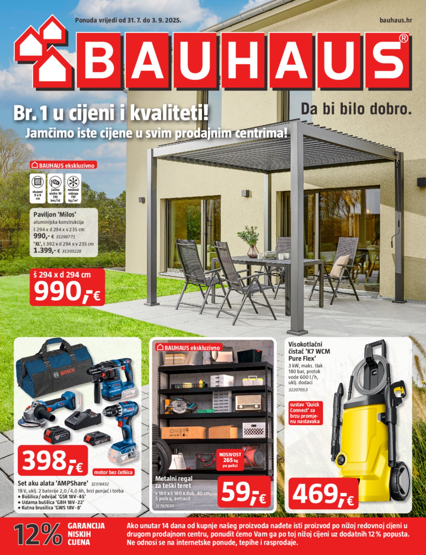 Bauhaus katalog Akcija 31.07. - 03.09.2025.