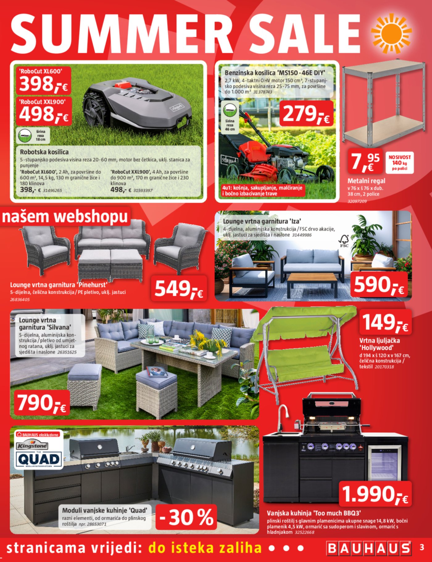 Bauhaus katalog Akcija 31.07. - 03.09.2025.