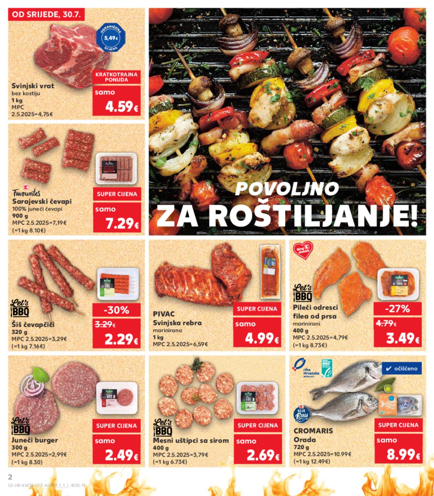 Kaufland katalog Prehrana 30.07.-04.08.2025. Odabrane poslovnice