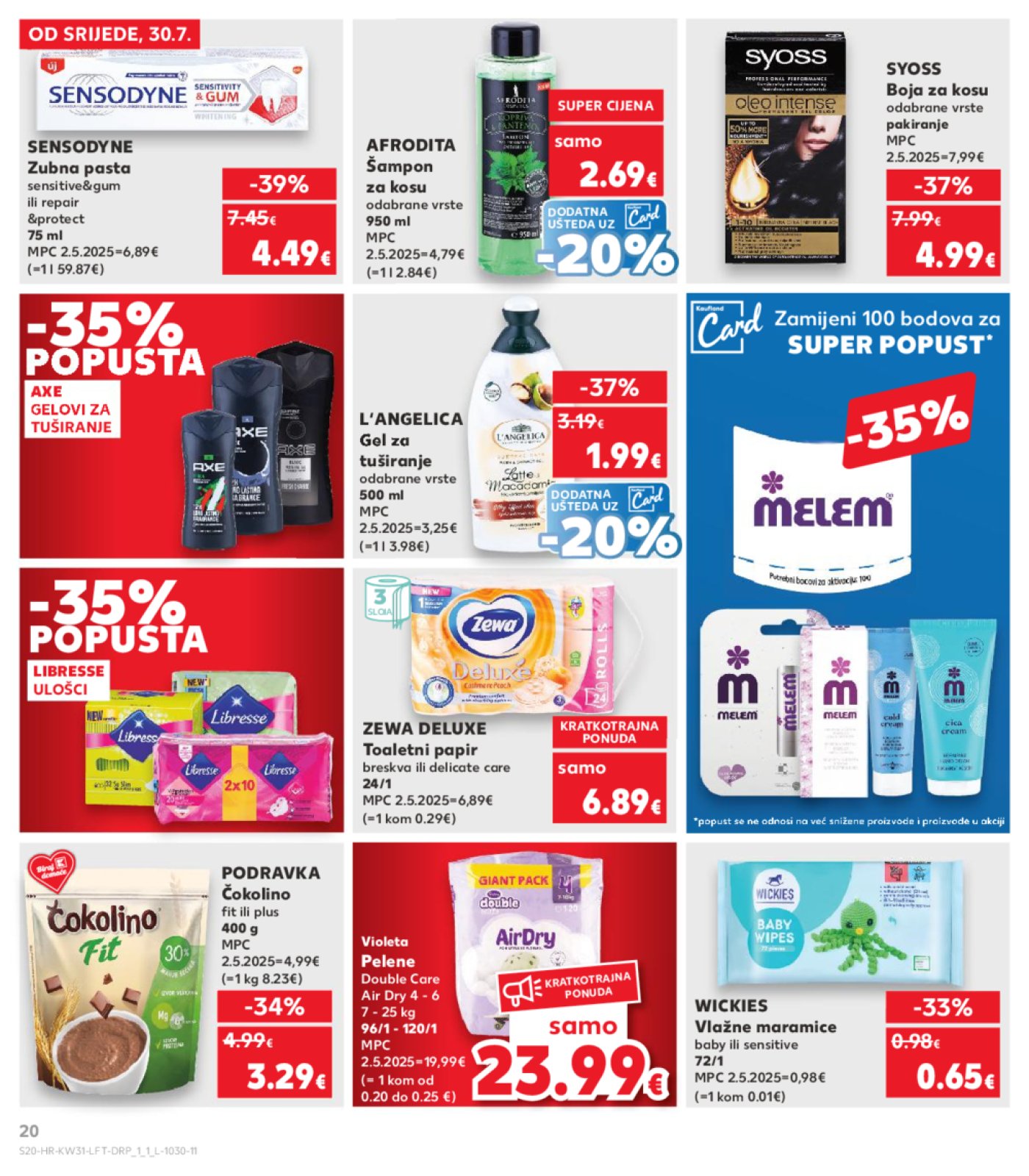 Kaufland katalog Prehrana 30.07.-04.08.2025. Odabrane poslovnice