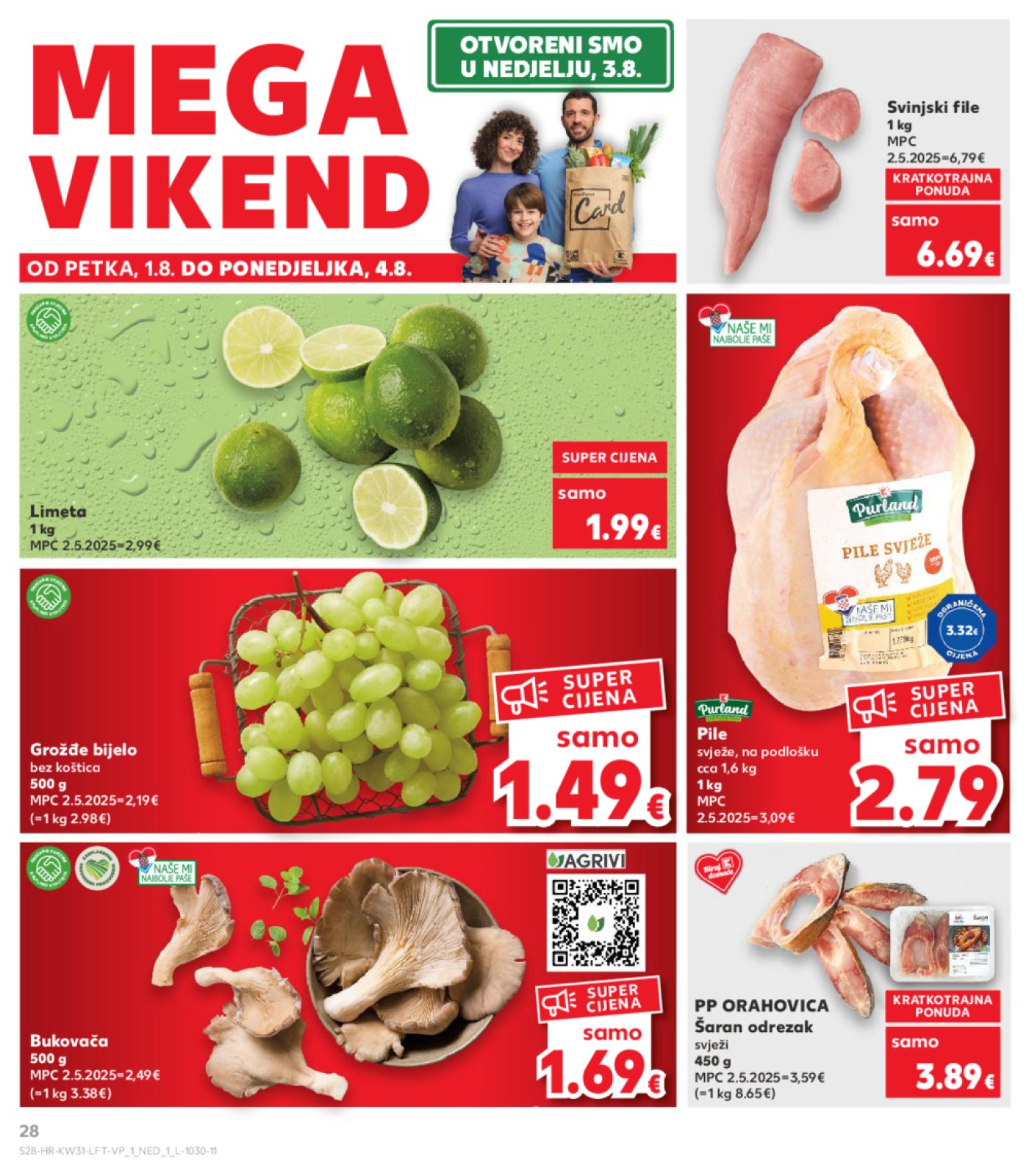 Kaufland katalog Prehrana 30.07.-04.08.2025. Odabrane poslovnice