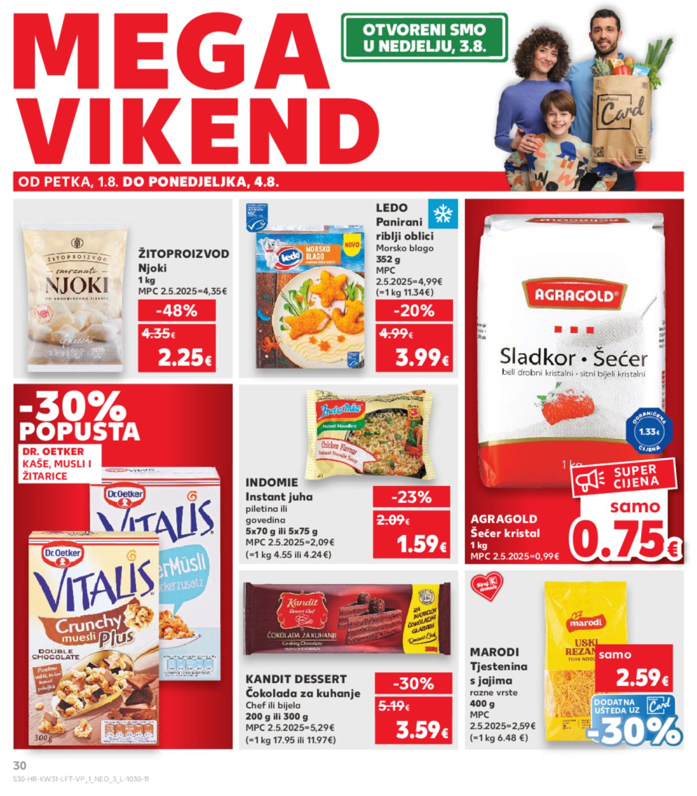 Kaufland katalog Prehrana 30.07.-04.08.2025. Odabrane poslovnice