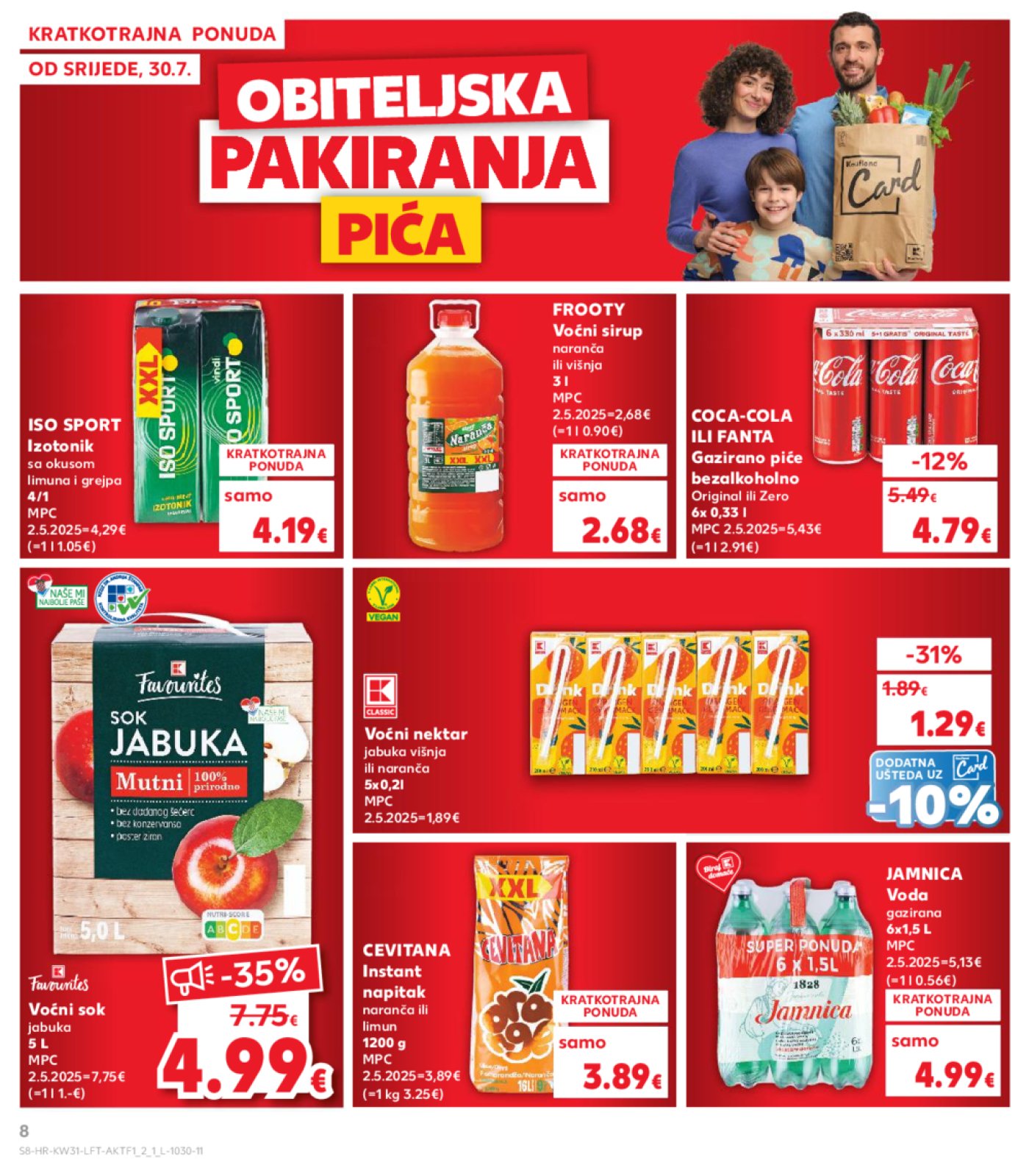 Kaufland katalog Prehrana 30.07.-04.08.2025. Odabrane poslovnice