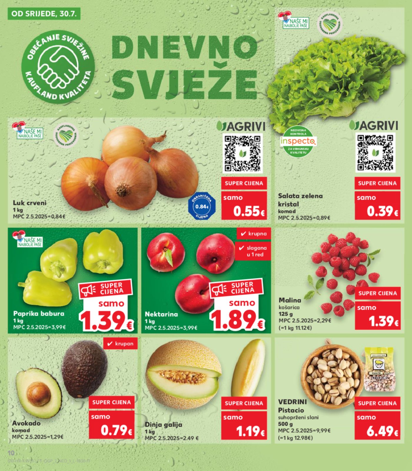 Kaufland katalog Prehrana 30.07.-04.08.2025. Odabrane poslovnice