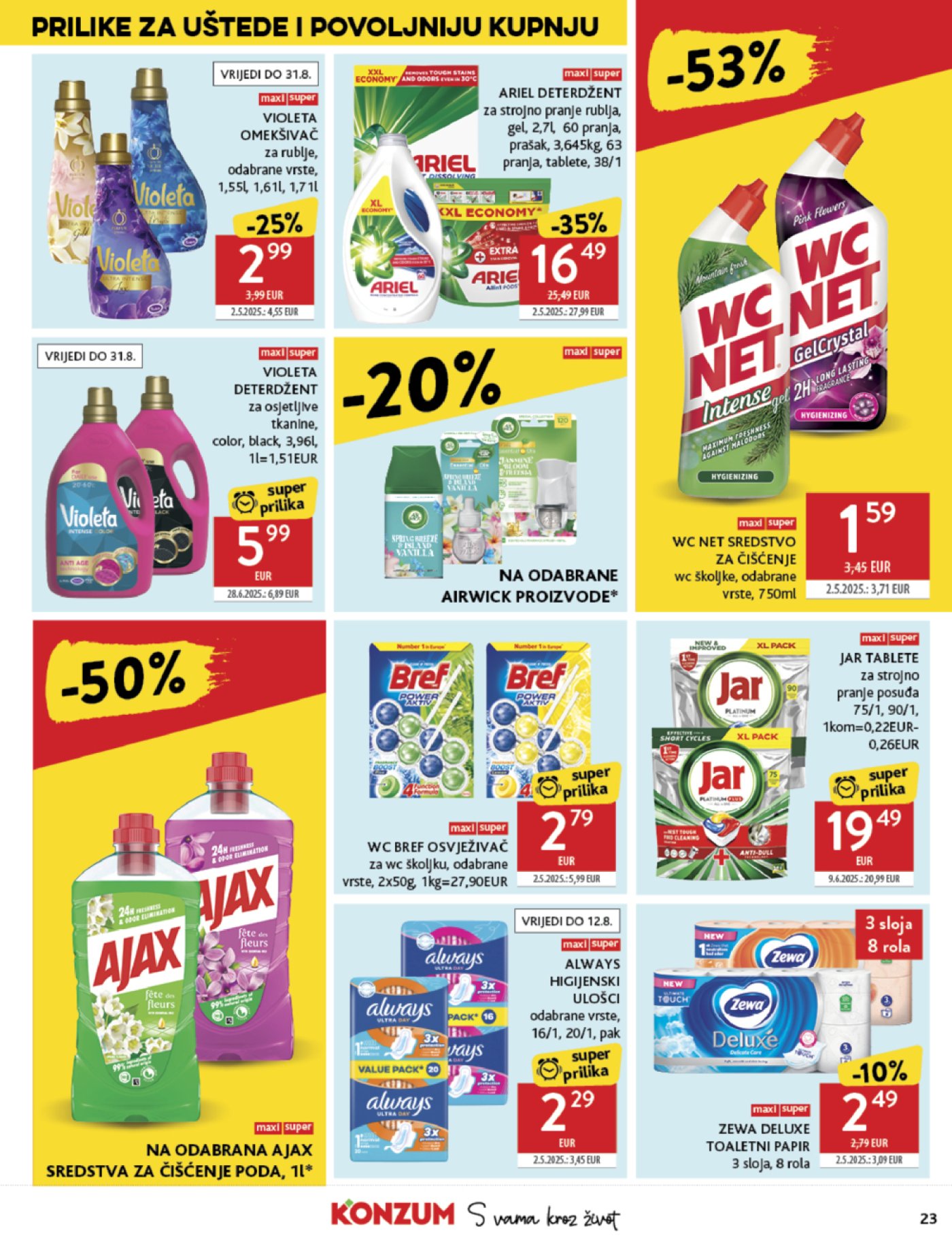 Konzum katalog Akcija 30. 07. - 05. 08. 2025.