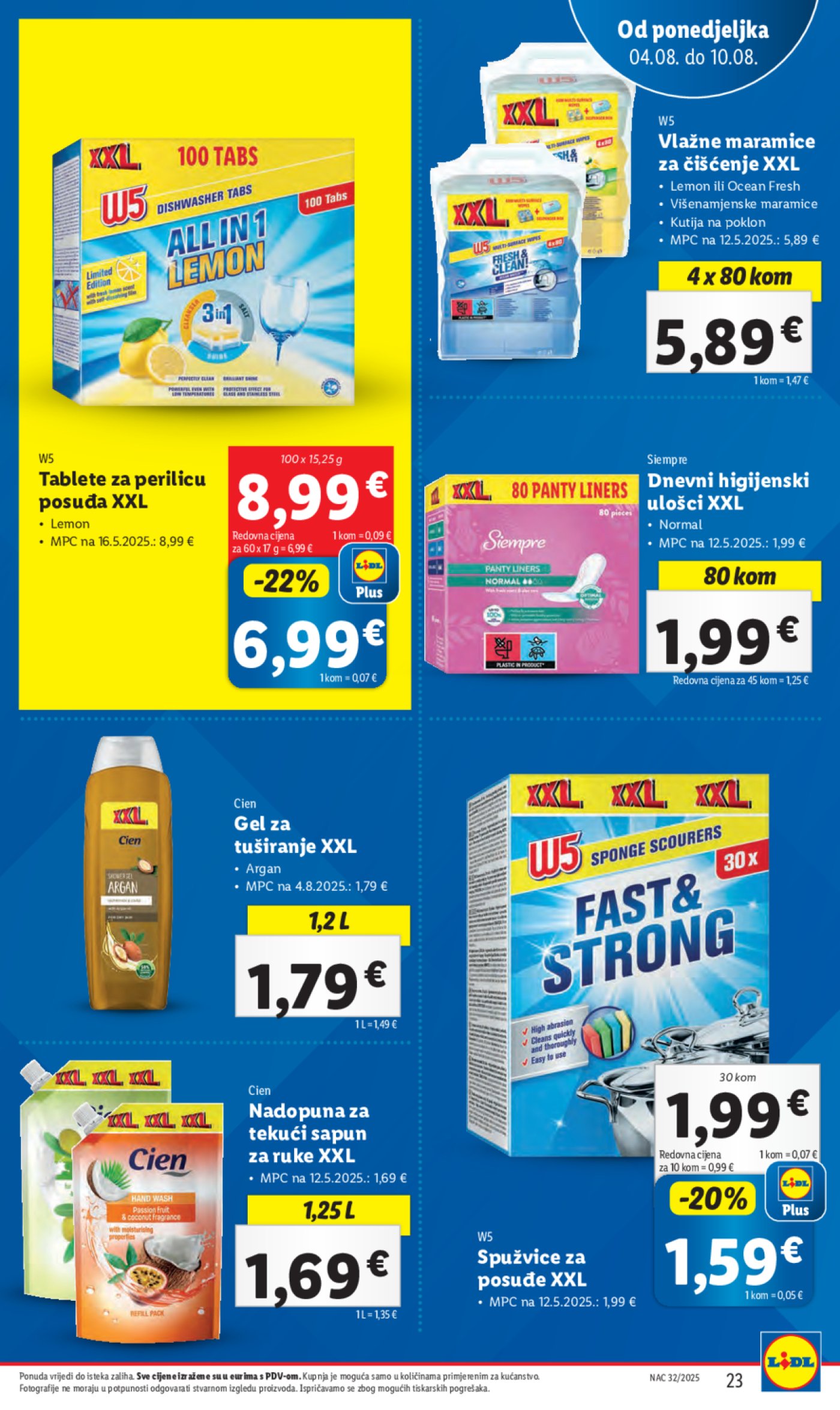 Lidl katalog Super ponuda od ponedjeljka 04.08. - 10.08.2025.