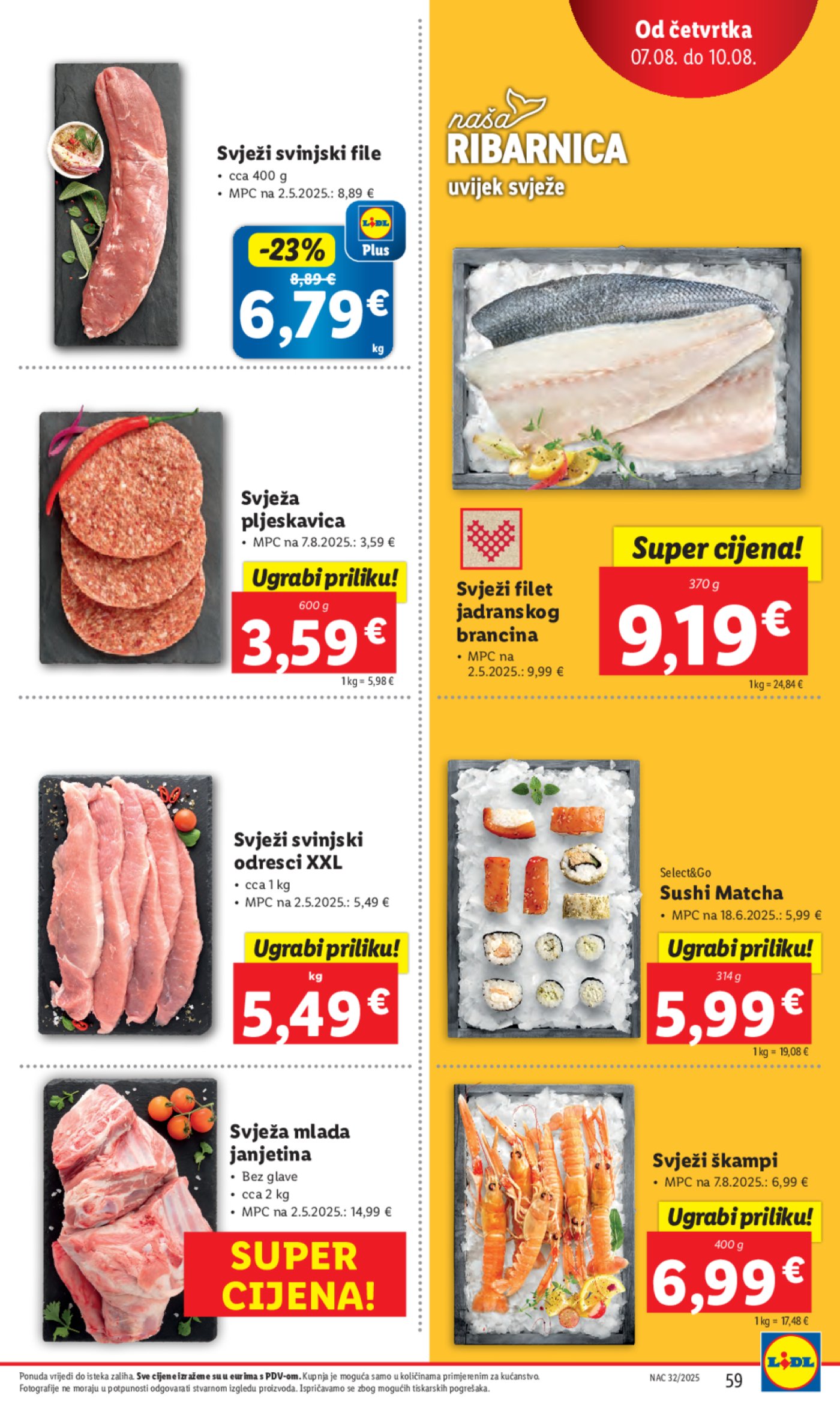Lidl katalog Super ponuda od ponedjeljka 04.08. - 10.08.2025.
