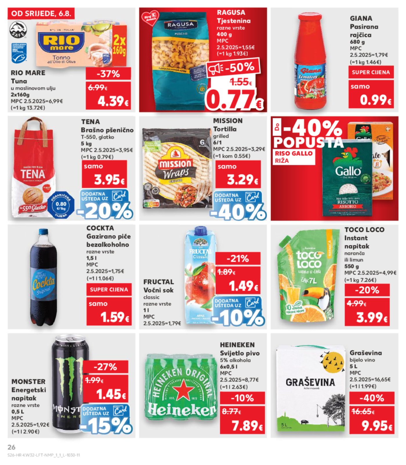 Kaufland katalog Akcija 06.08.-12.08.2025. Odabrane poslovnice