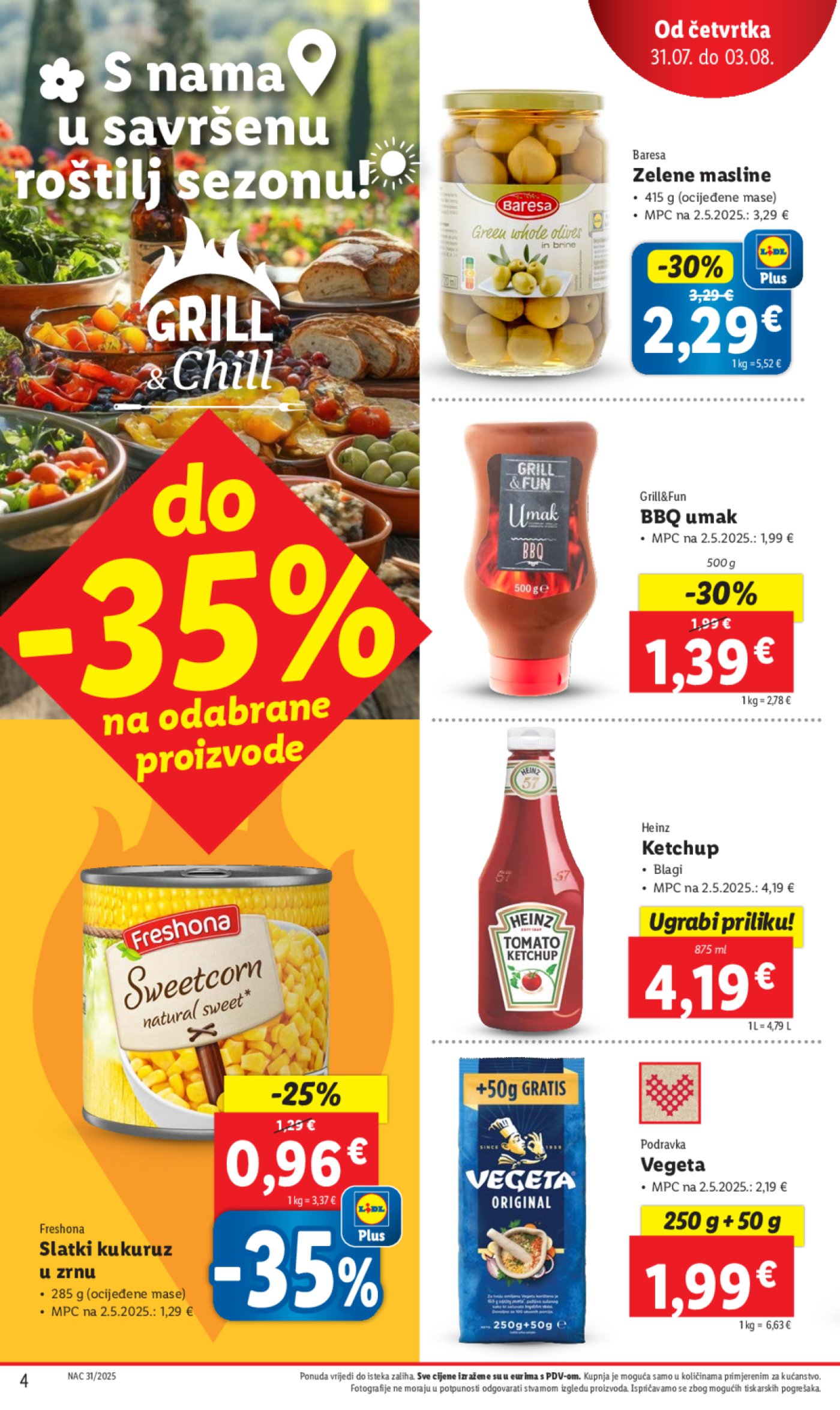 Lidl katalog Super ponuda od četvrtka 31.07. - 03.08.2025.