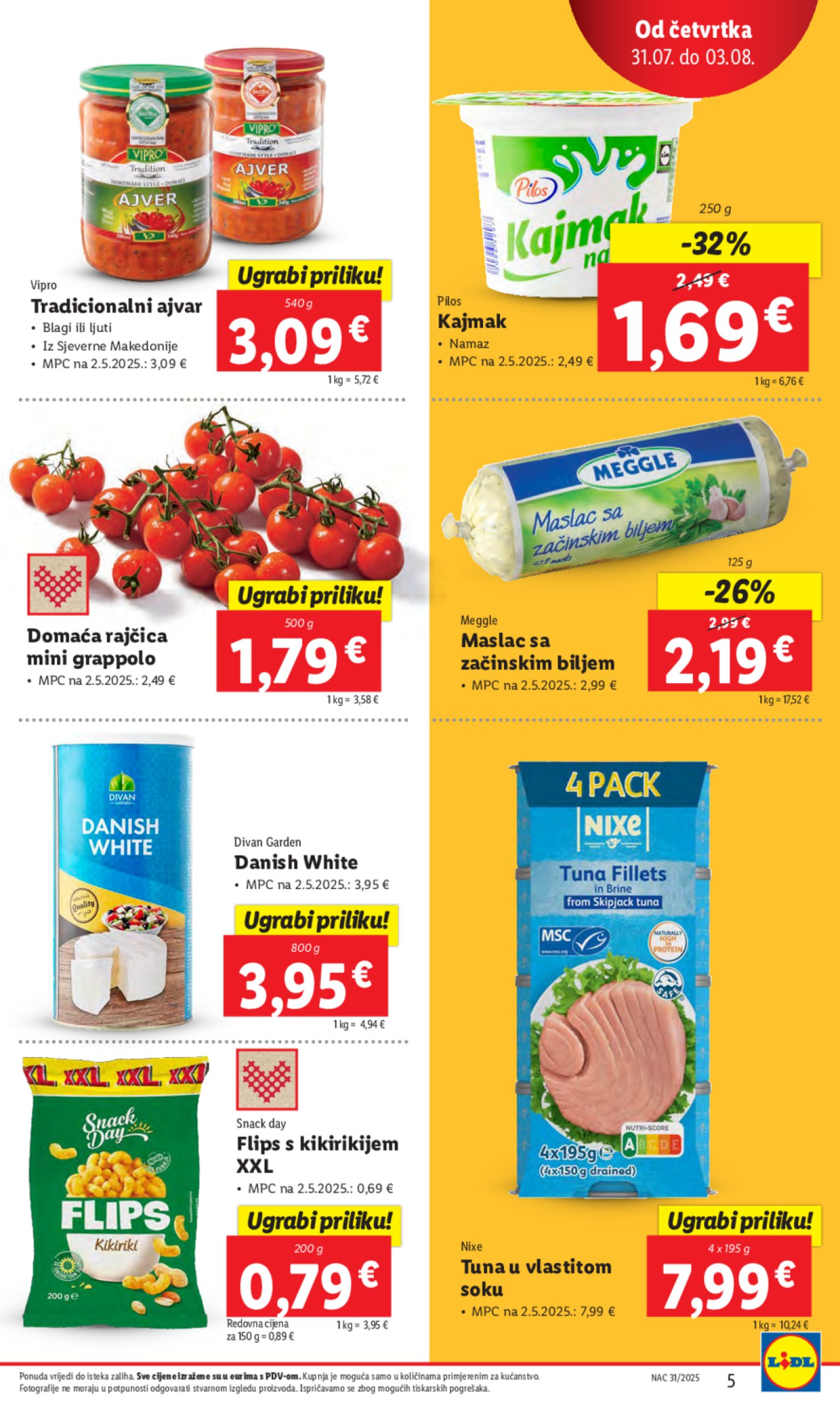 Lidl katalog Super ponuda od četvrtka 31.07. - 03.08.2025.