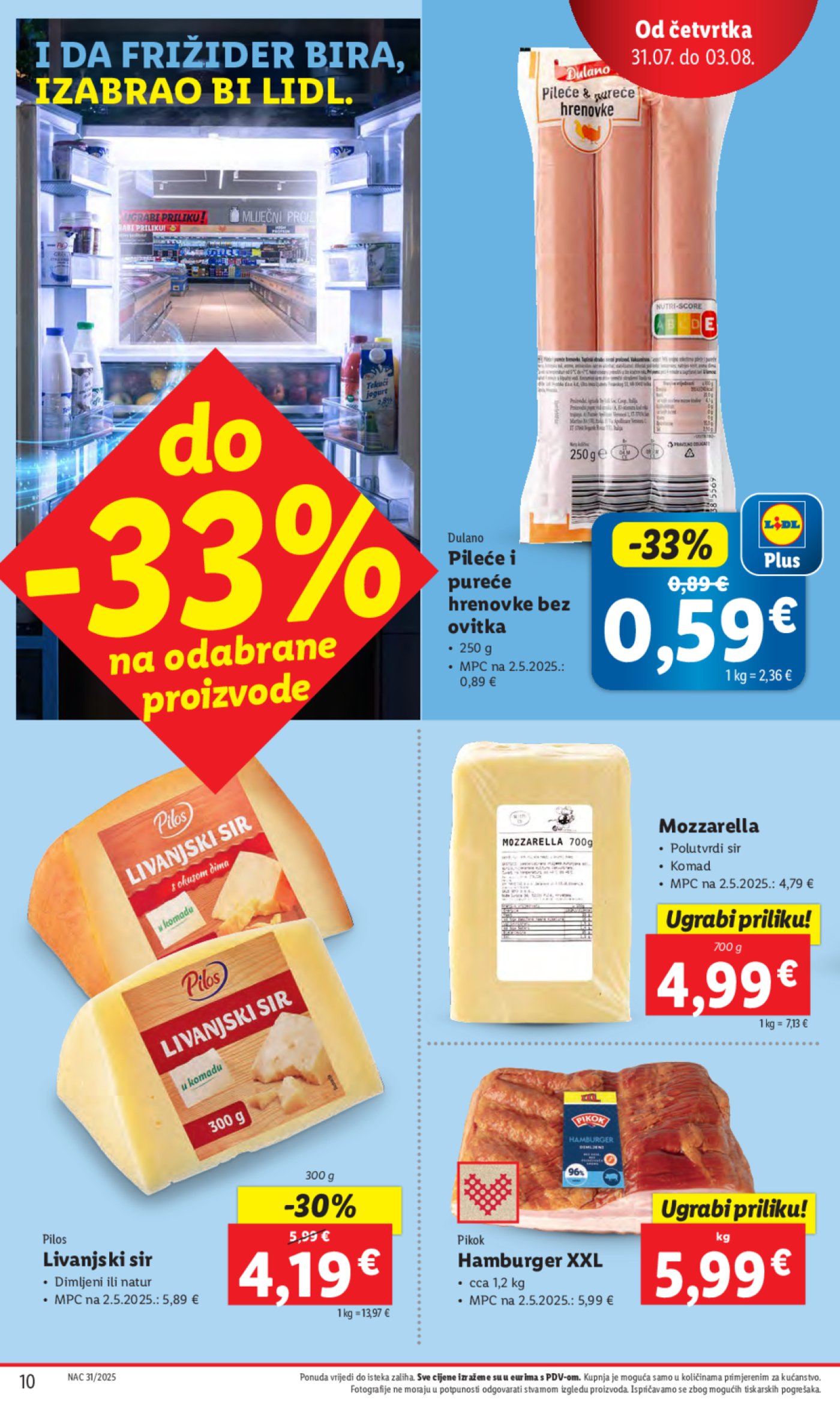 Lidl katalog Super ponuda od četvrtka 31.07. - 03.08.2025.