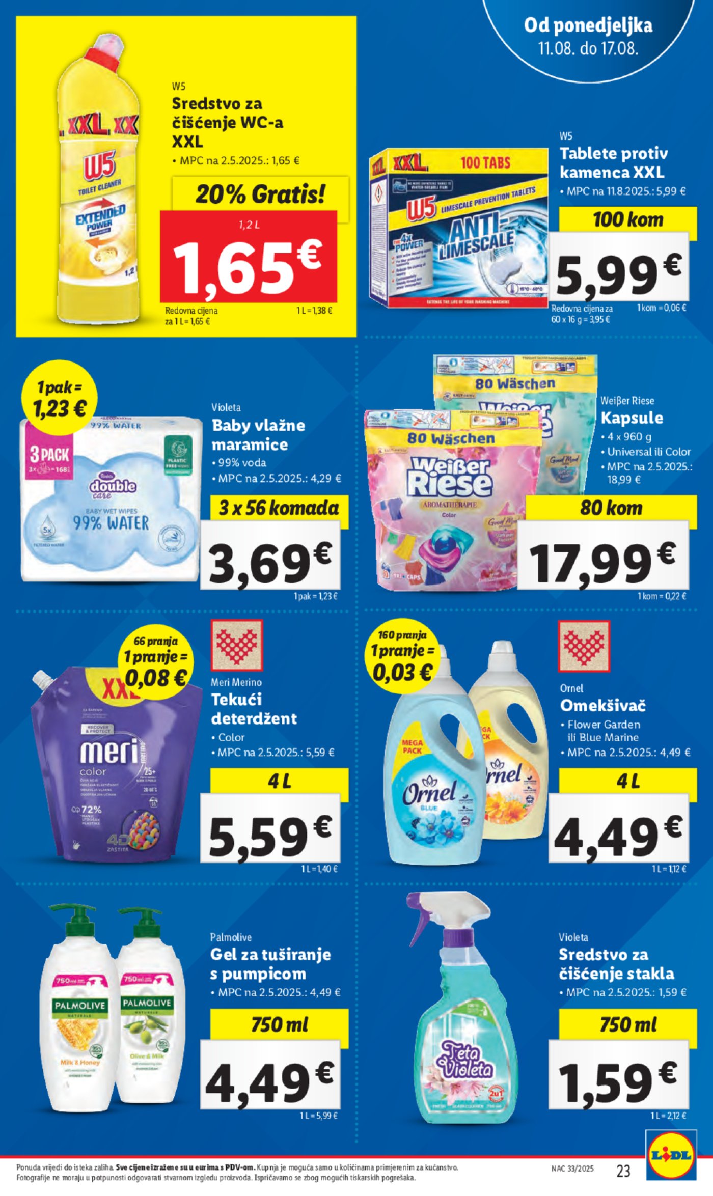 Lidl katalog Super ponuda od ponedjeljka 11.08.-17.08.2025.