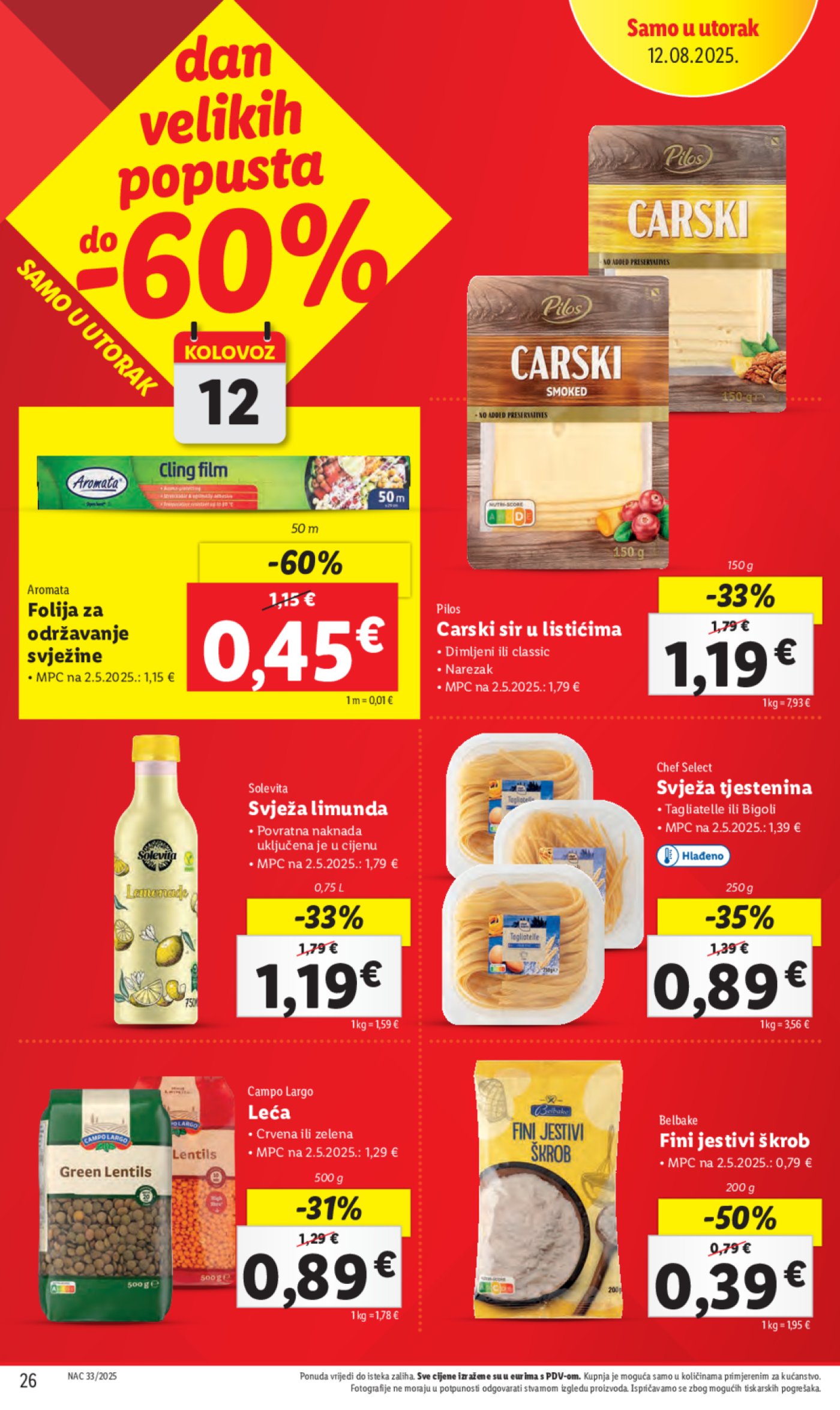 Lidl katalog Super ponuda od ponedjeljka 11.08.-17.08.2025.