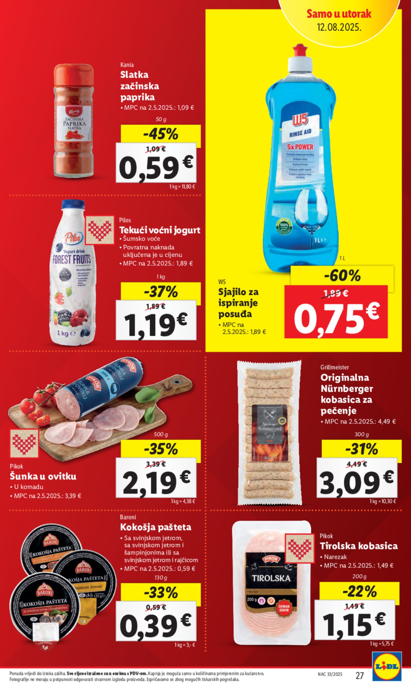 Lidl katalog Super ponuda od ponedjeljka 11.08.-17.08.2025.