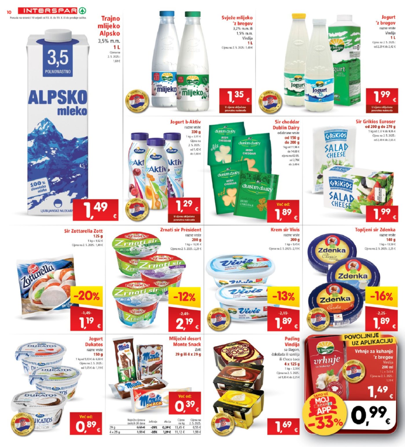 INTERSPAR katalog Akcija 13. 08. - 19. 08. 2025.