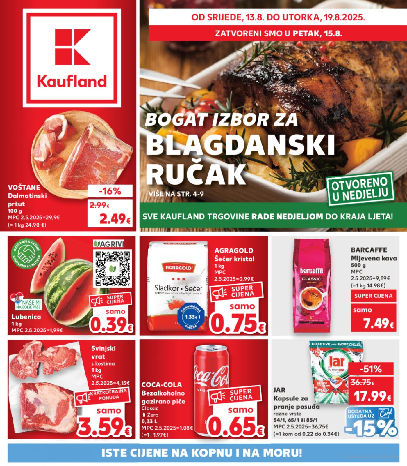 Kaufland katalog Akcija 13. 08. - 19. 08. 2025. Odabrane poslovnice