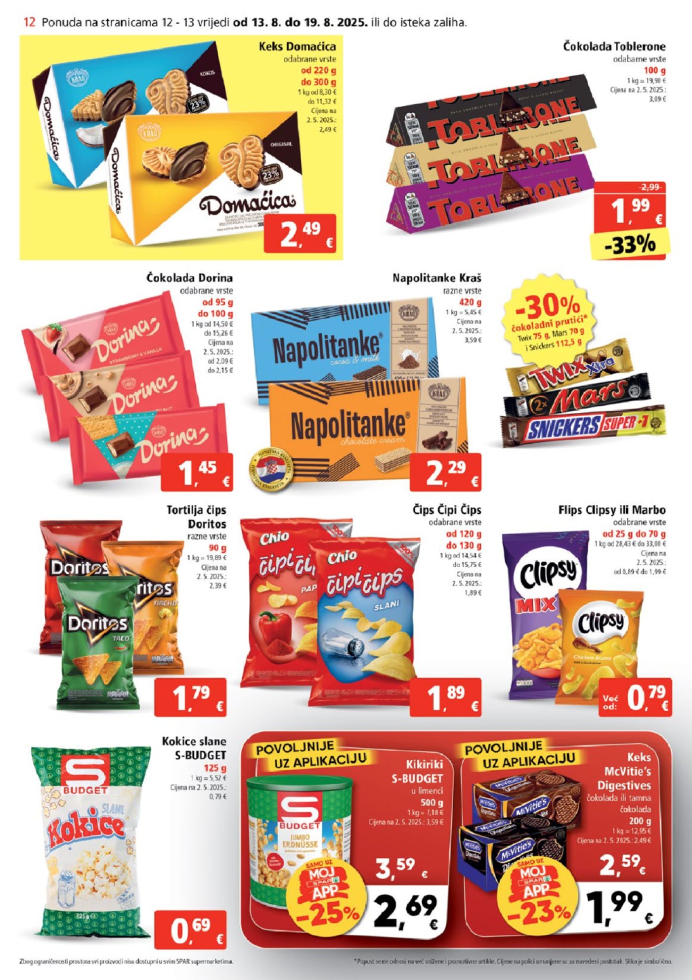 SPAR katalog Akcija 13. 08. - 19. 08. 2025.