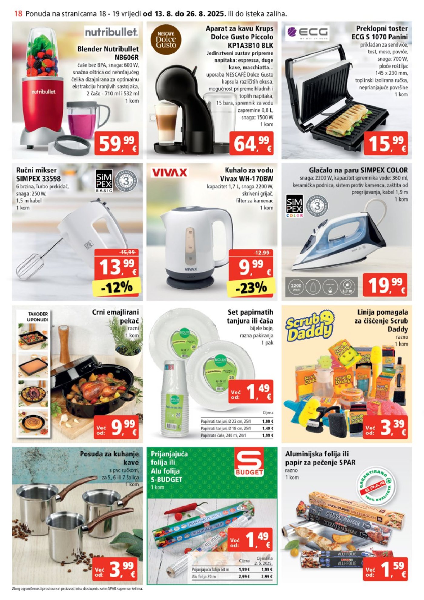 SPAR katalog Akcija 13. 08. - 19. 08. 2025.