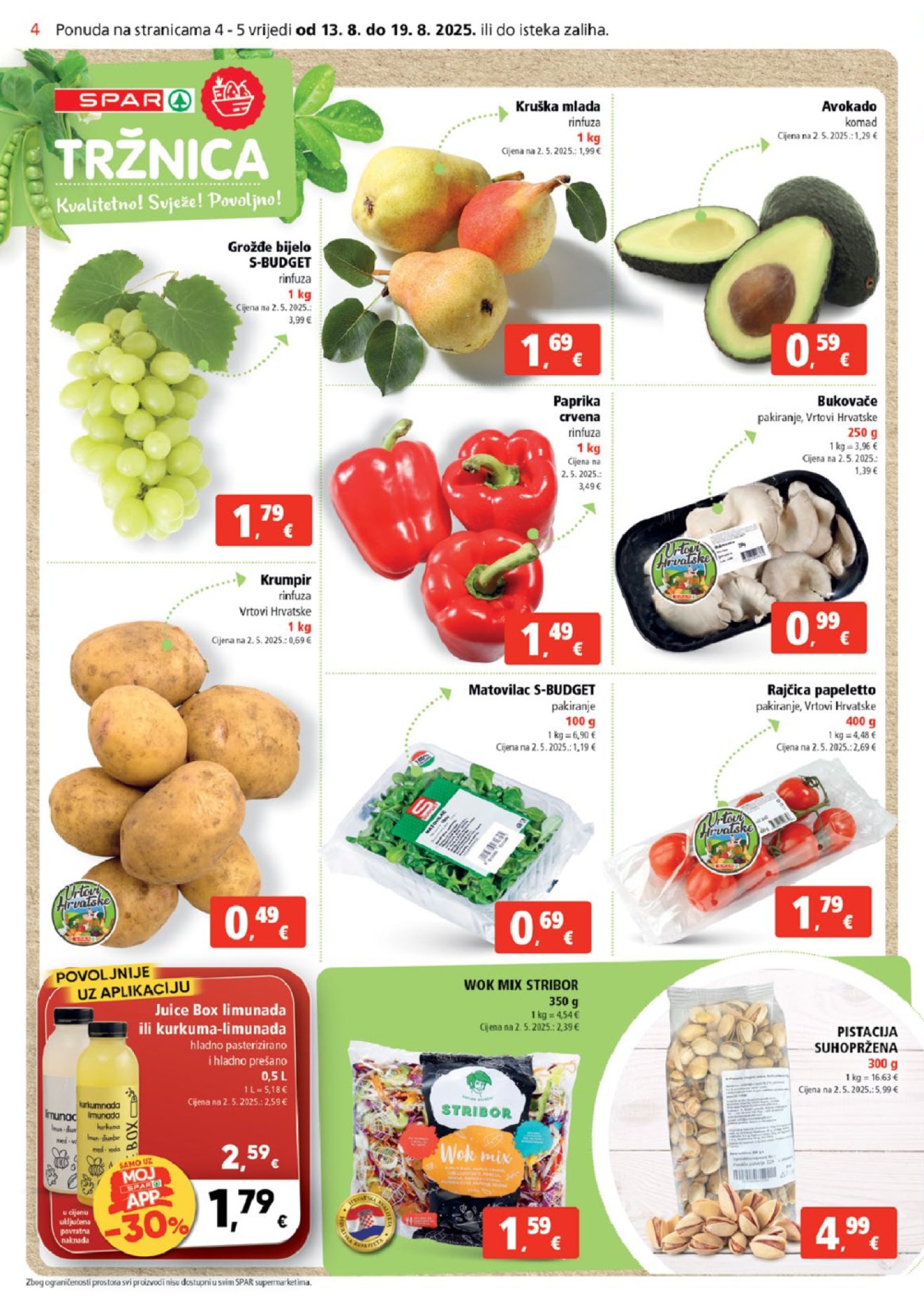 SPAR katalog Akcija 13. 08. - 19. 08. 2025.