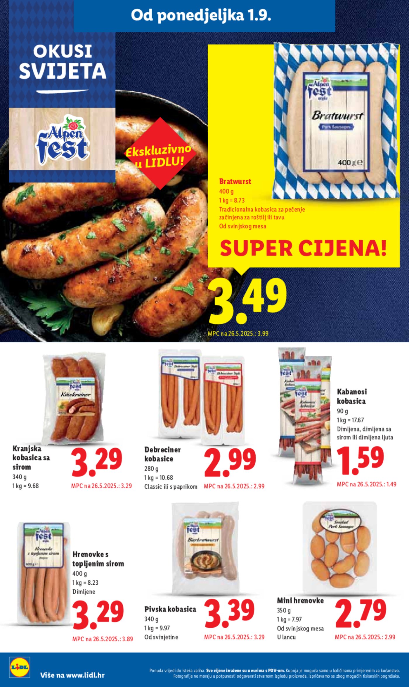 Lidl katalog Super ponuda od ponedjeljka 01.09. - 07.09.2025.