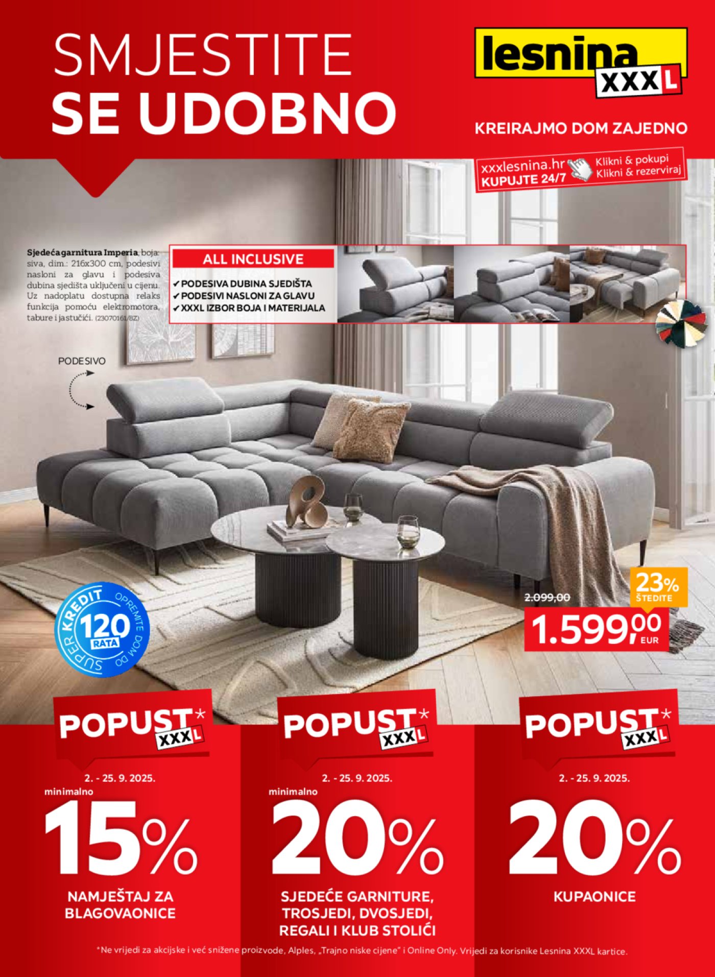Lesnina katalog Smjestite se udobno 02.09. - 25.09.2025.