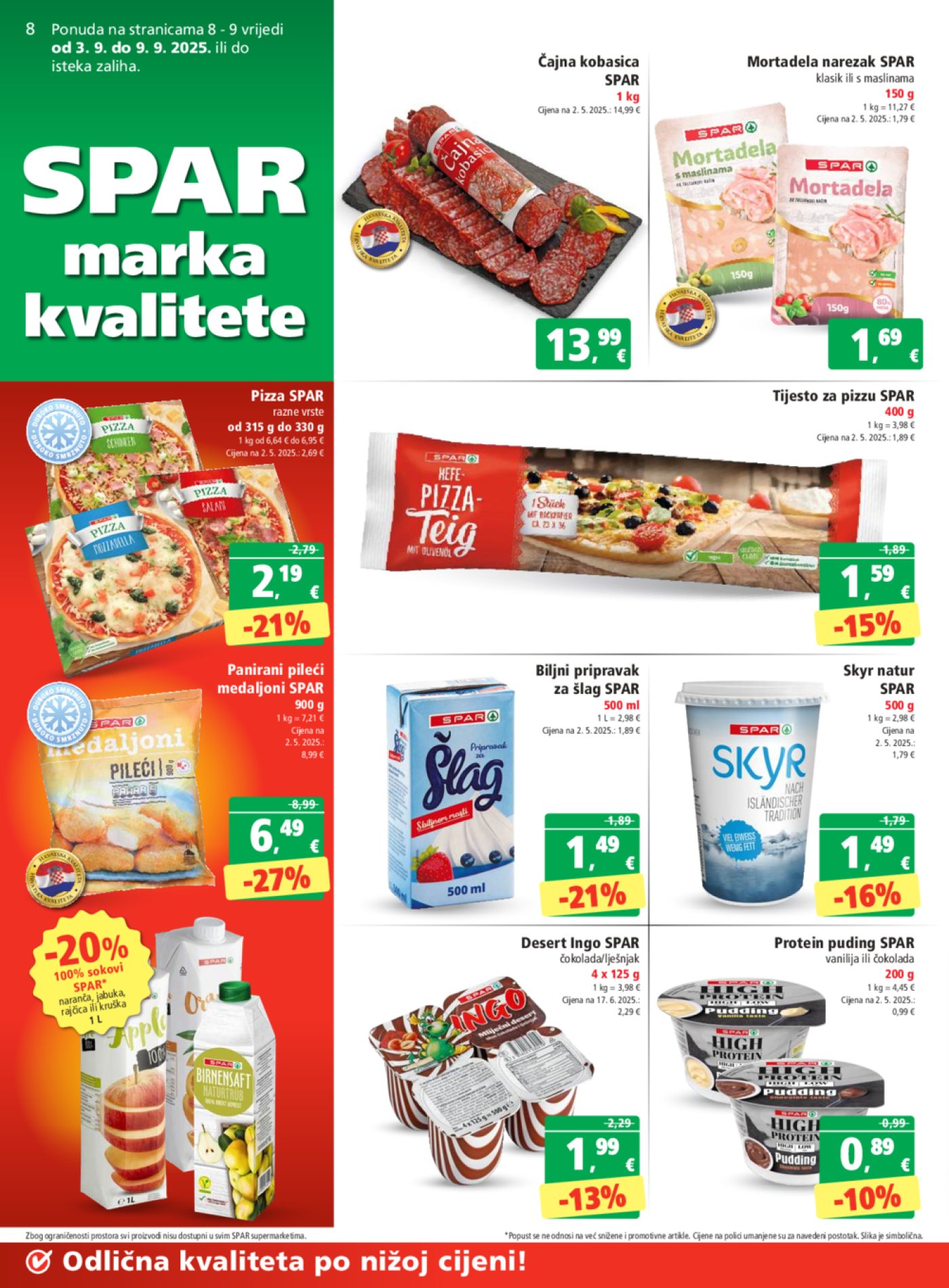 Spar katalog Akcija 03.09. - 09.09.2025.