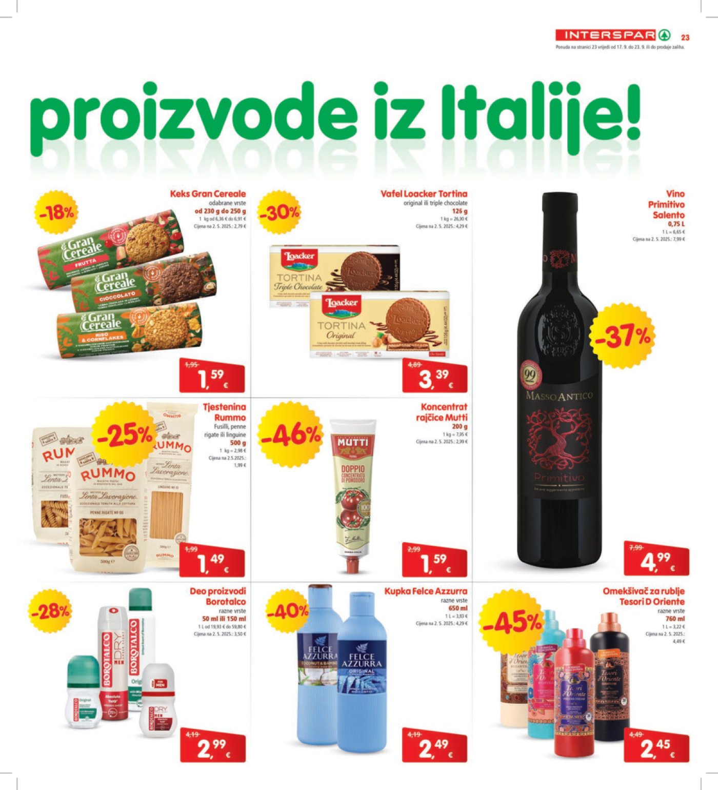 INTERSPAR katalog Akcija 17.09.-23.09.2025.