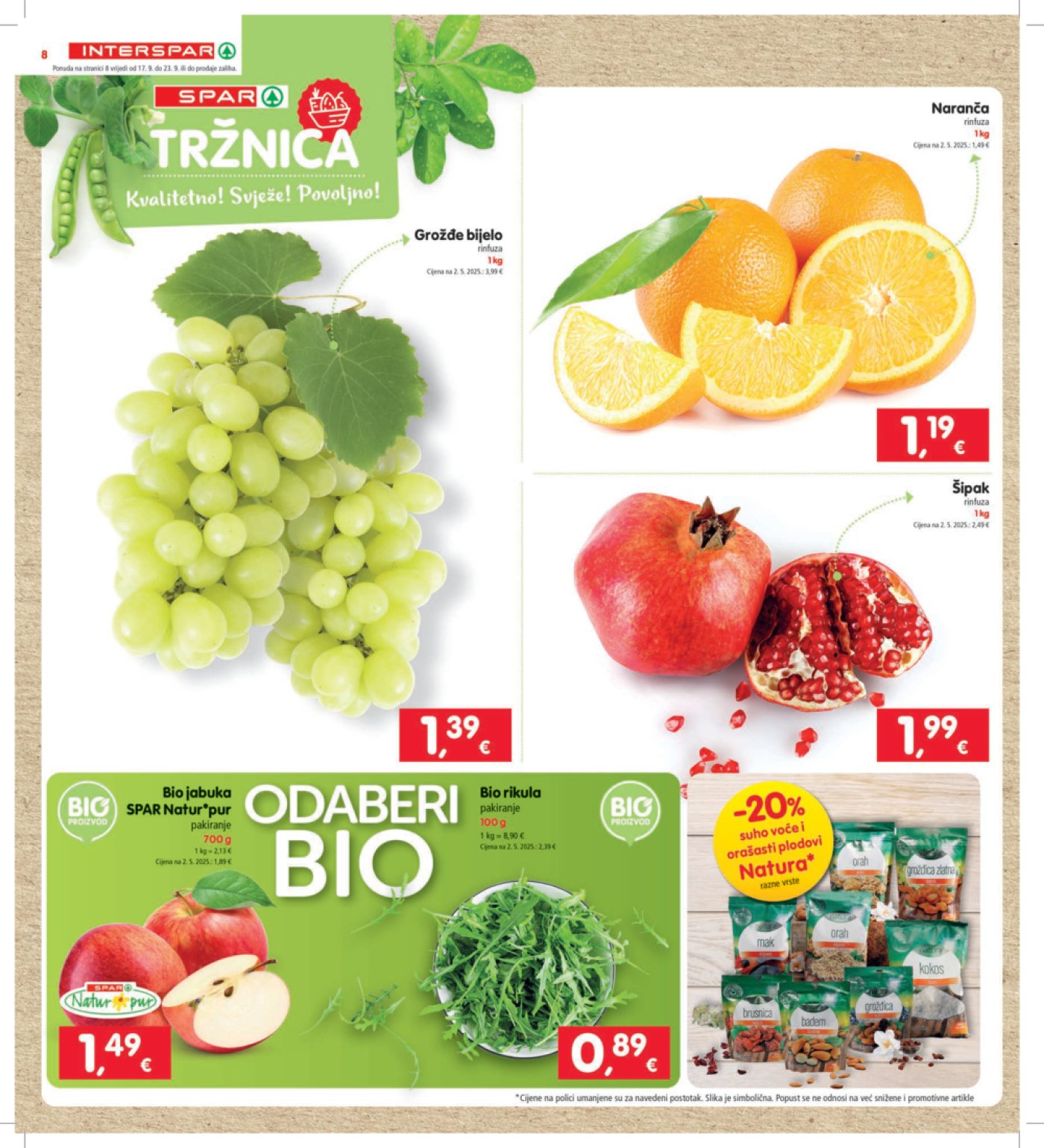 INTERSPAR katalog Akcija 17.09.-23.09.2025.