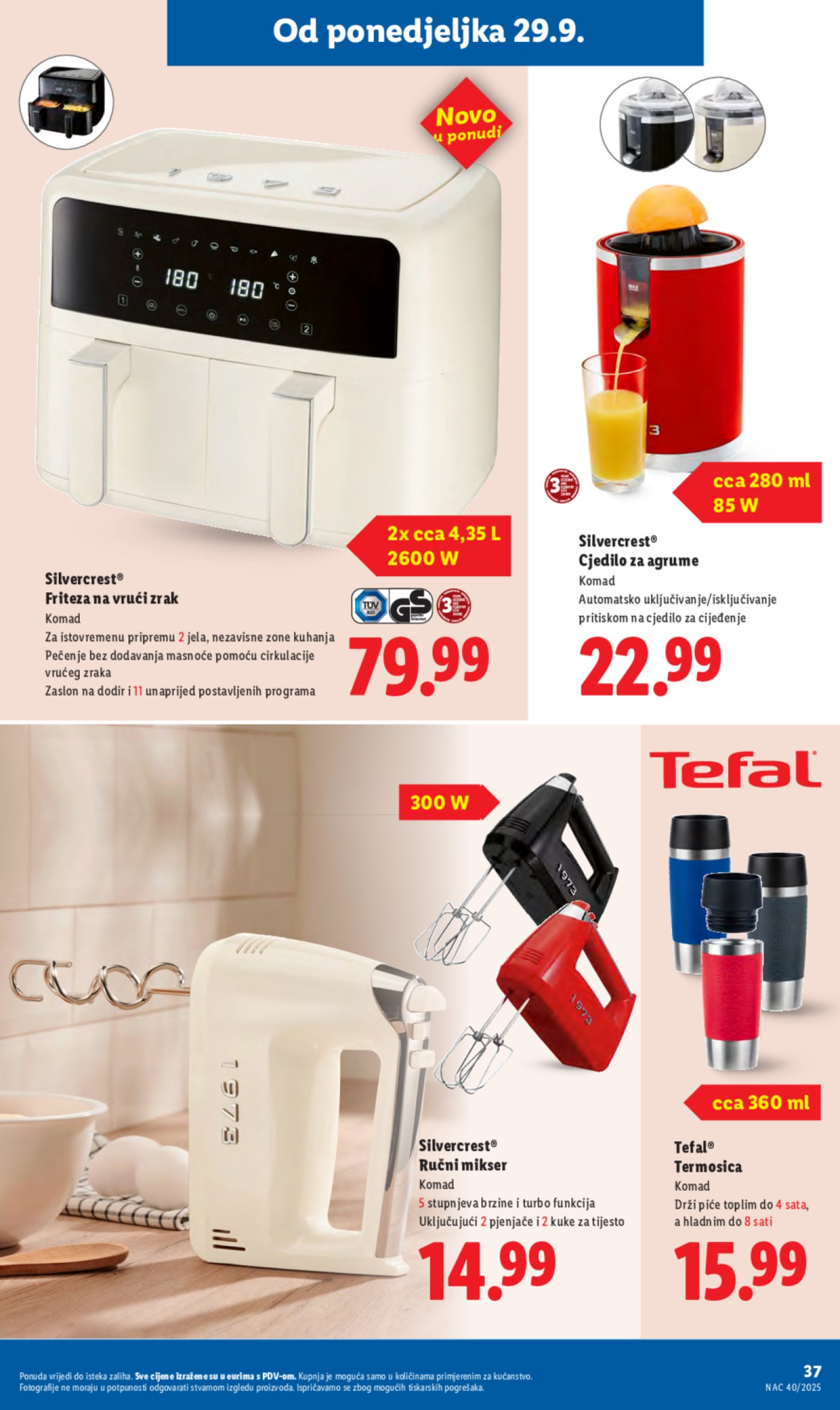 Lidl katalog Super ponuda od ponedjeljka 29.09. - 05.10.2025.