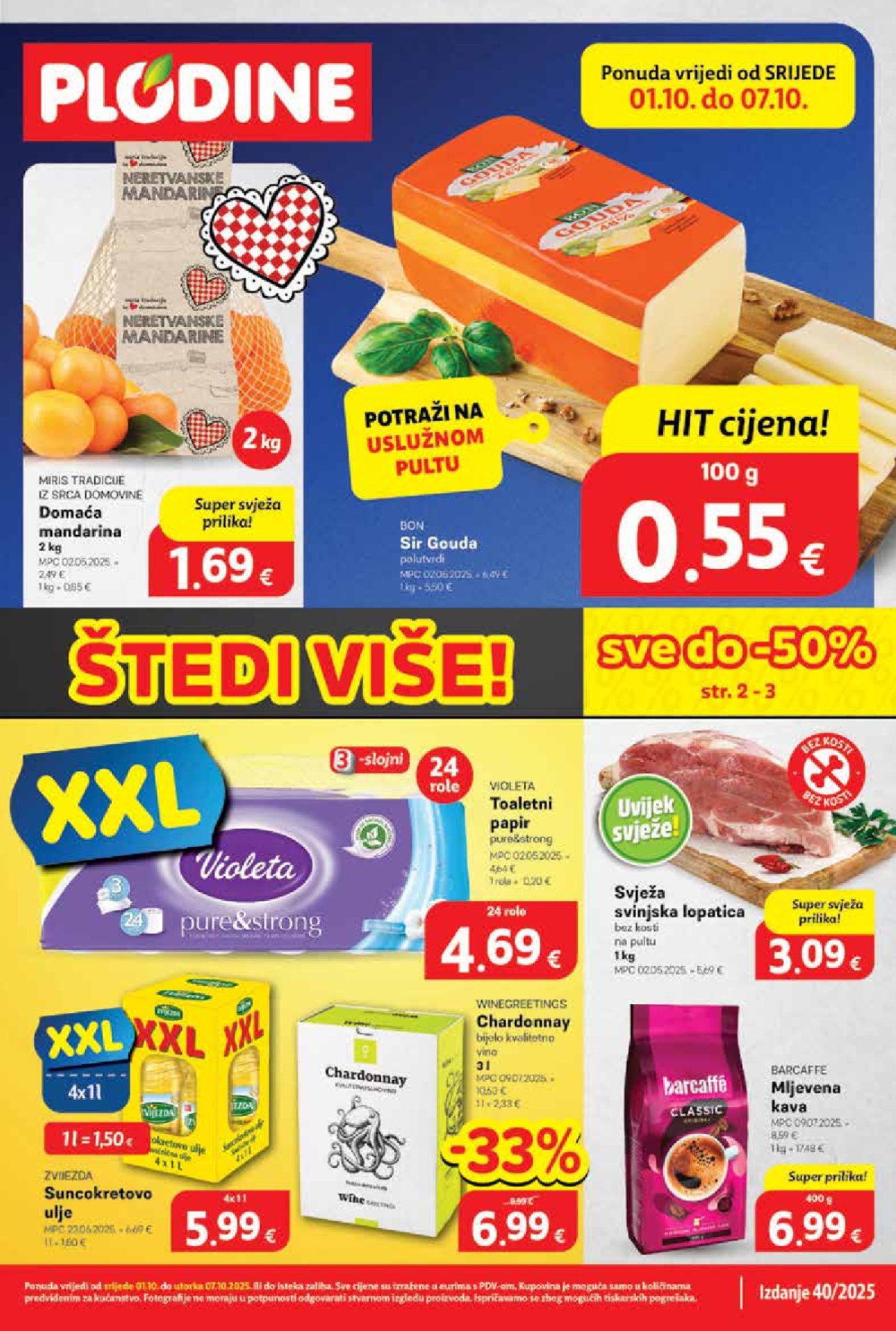 Plodine katalog Akcija 01.10. - 07.10.2025.