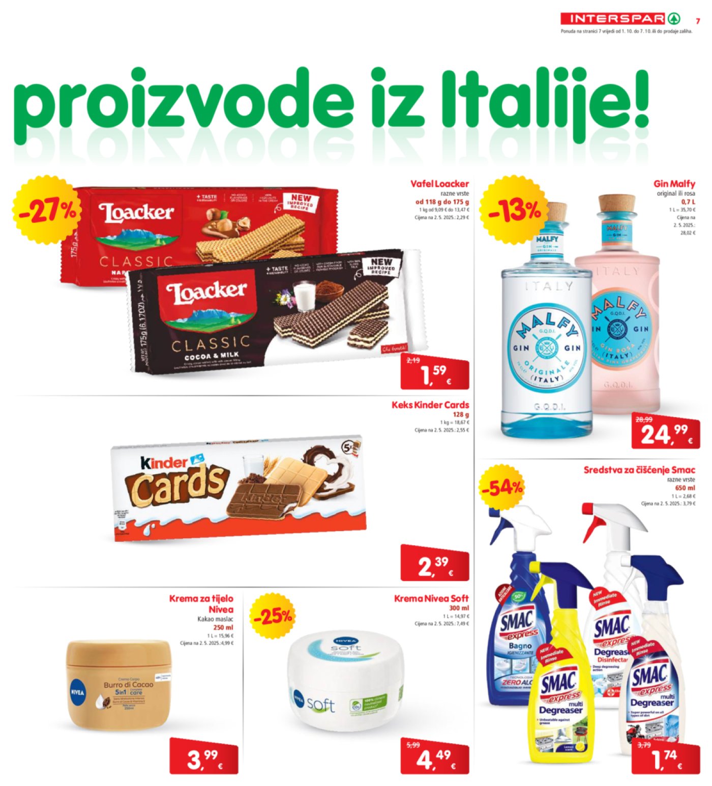 INTERSPAR katalog Akcija 01.10.-07. 10.2025.