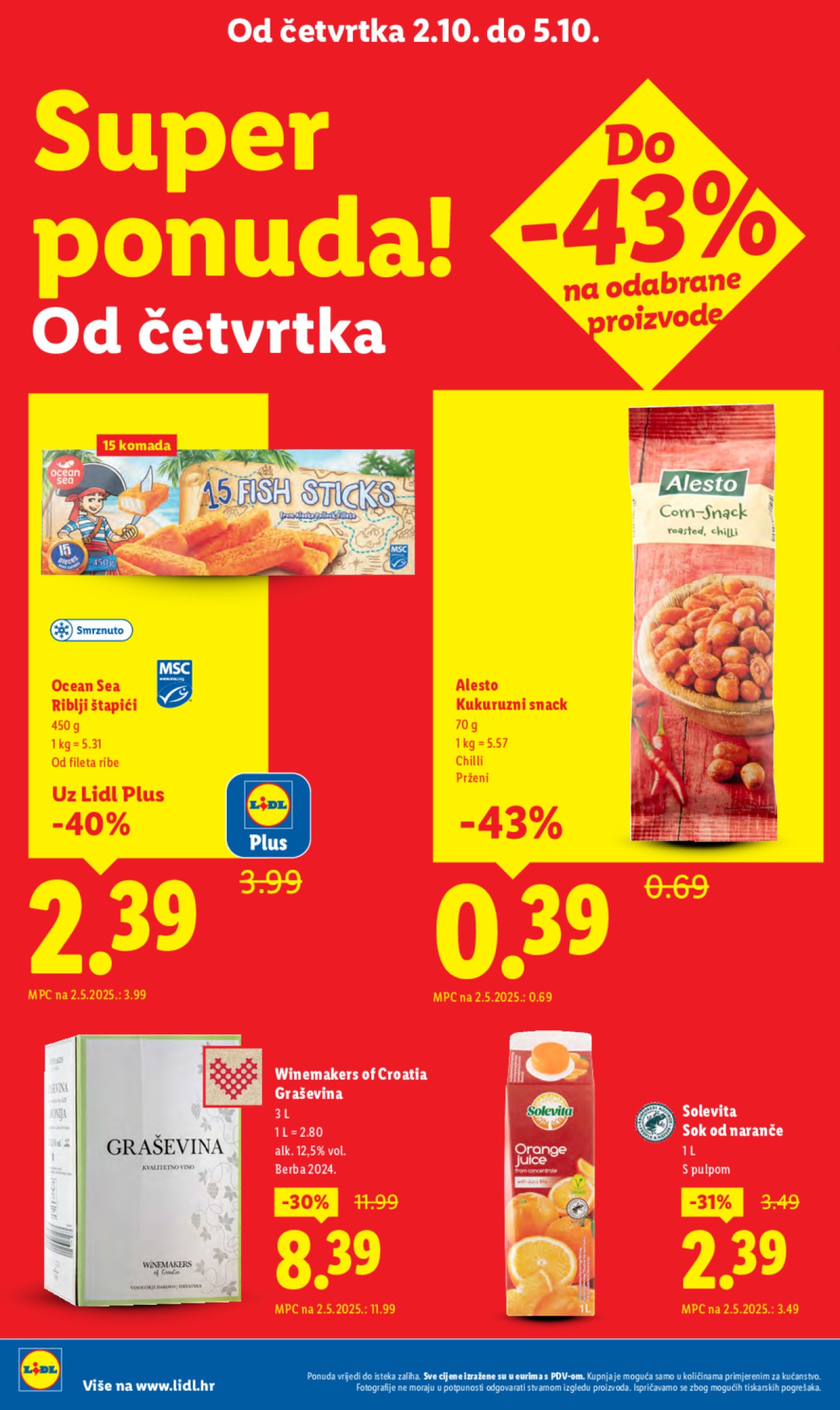 Lidl katalog Ponuda od četvrtka 02.10. - 05.10.2025.